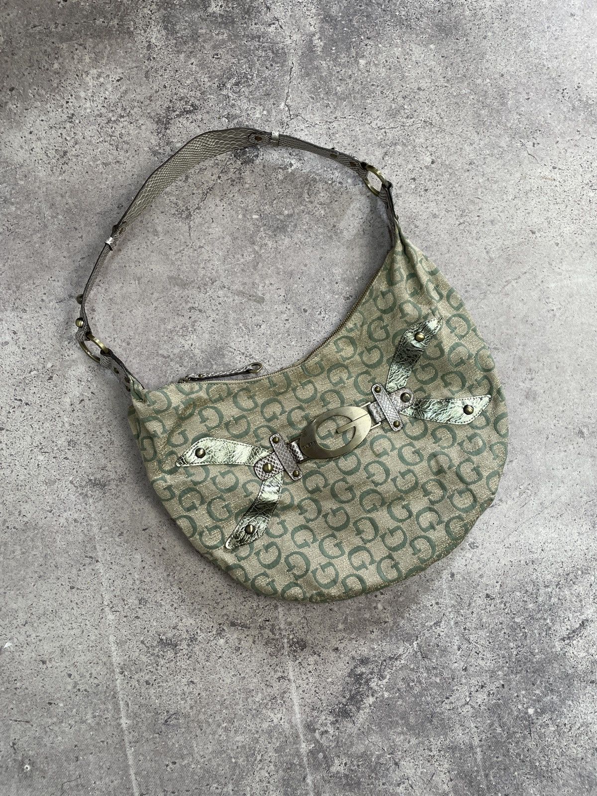 Guess × Vintage Rare🔥🔥 Y2K Vintage GUESS Baguette Shoulder Bag Denim Size ONE SIZE - 3 Thumbnail