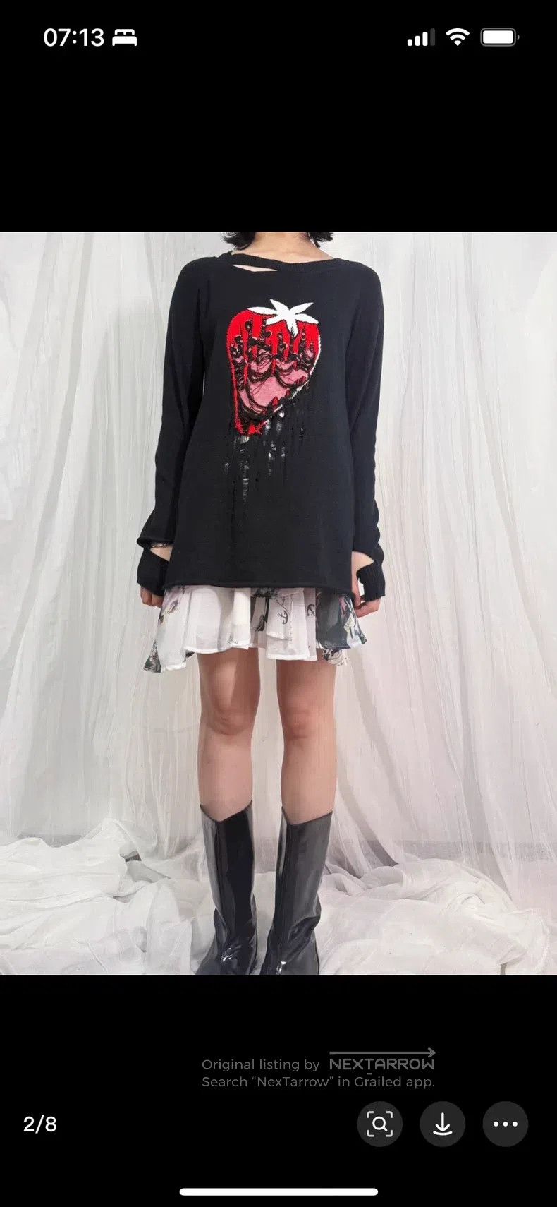 Comme des Garcons Comme Des Garcons Ripped Strawberry Punk Top Size S / US 4 / IT 40 - 3 Thumbnail