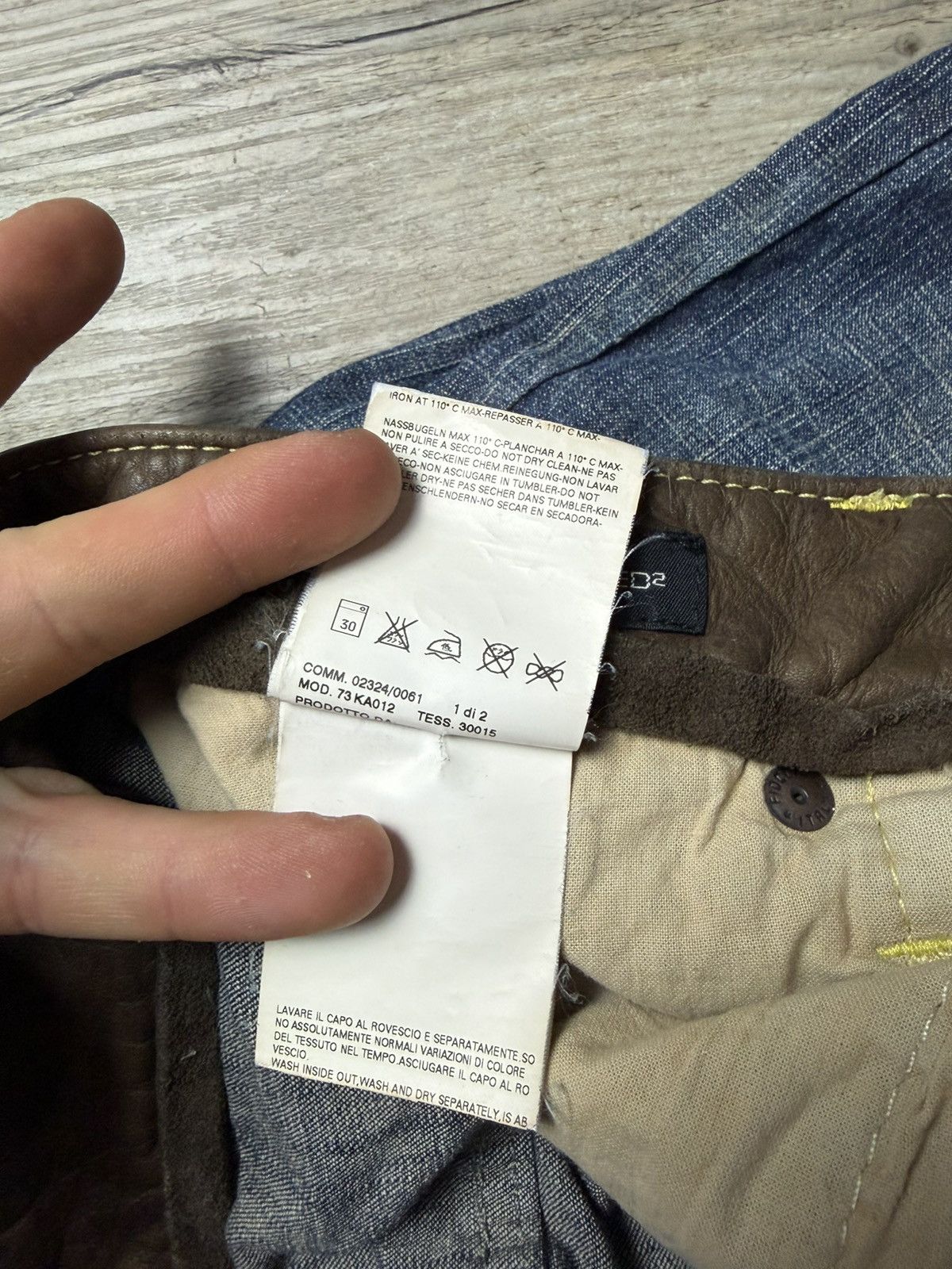 Dsquared2 2006 dsquared leather waist denim jeans Size 28" / US 6 / IT 42 - 7 Thumbnail