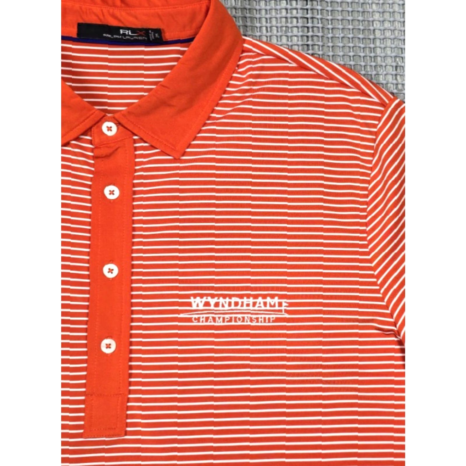 RLX Ralph Lauren RLX Ralph Lauren Wyndham Championship Orange Stripe Polo Shirt Mens XL Golf Polo Shirt XL Orange Striped PRL Wyndham Championship Size US XL / EU 56 / 4 - 3 Thumbnail