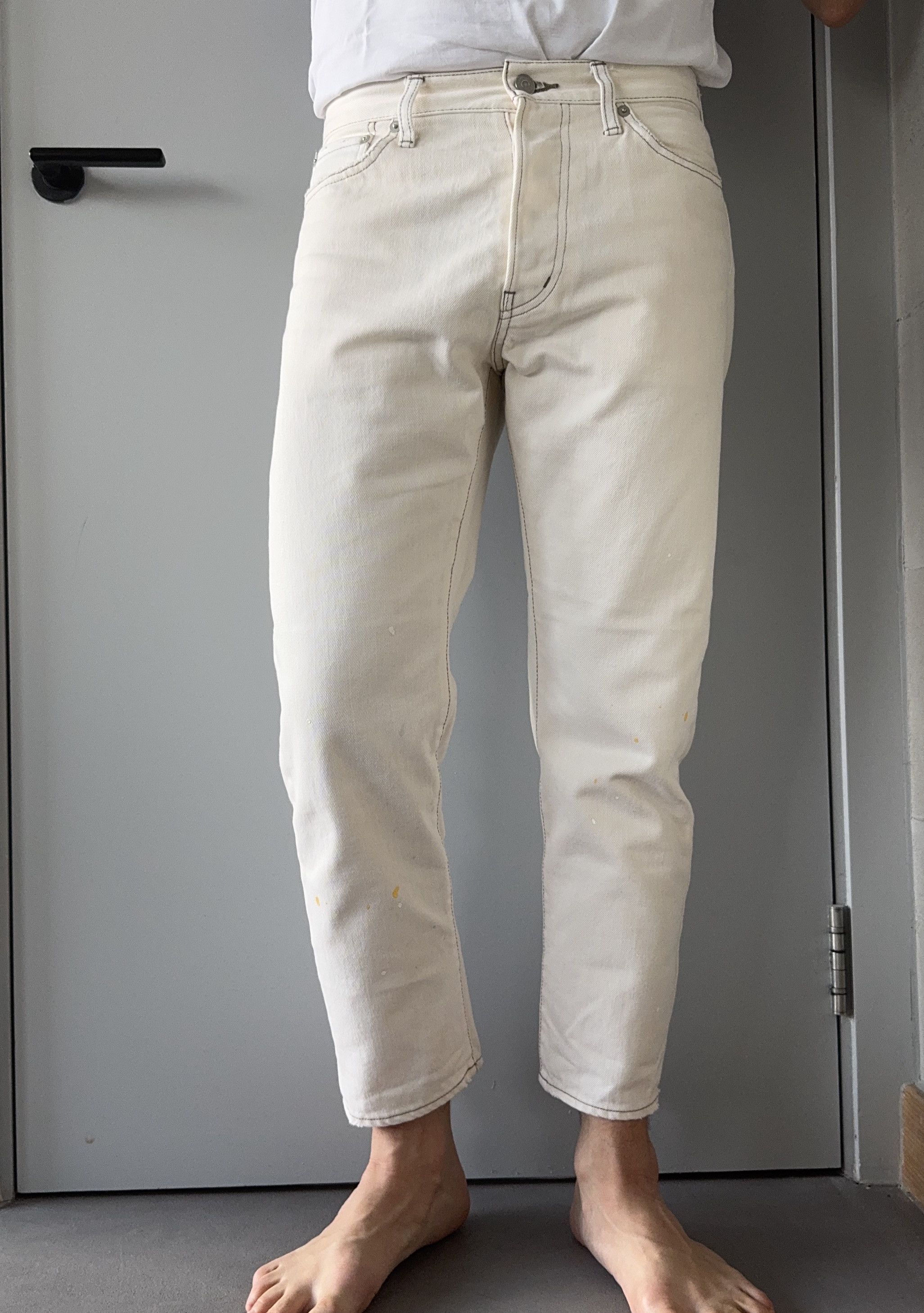 YMC YMC You Must Create Ecru Jeans With Plaint Splatter Details Size US 30 / EU 46 - 8 Thumbnail