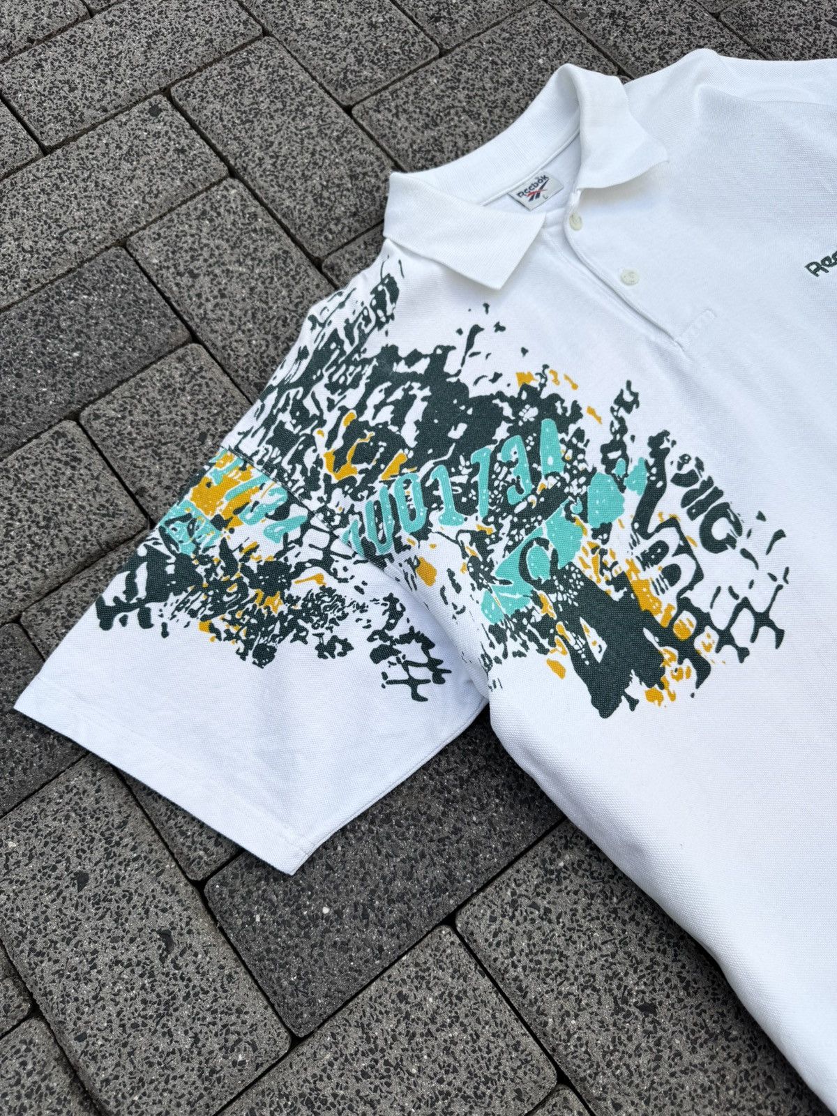 Reebok Vintage 90s REEBOK "MICHAEL STICH" Tennis Poloshirt Rare Size US L / EU 52-54 / 3 - 4 Thumbnail