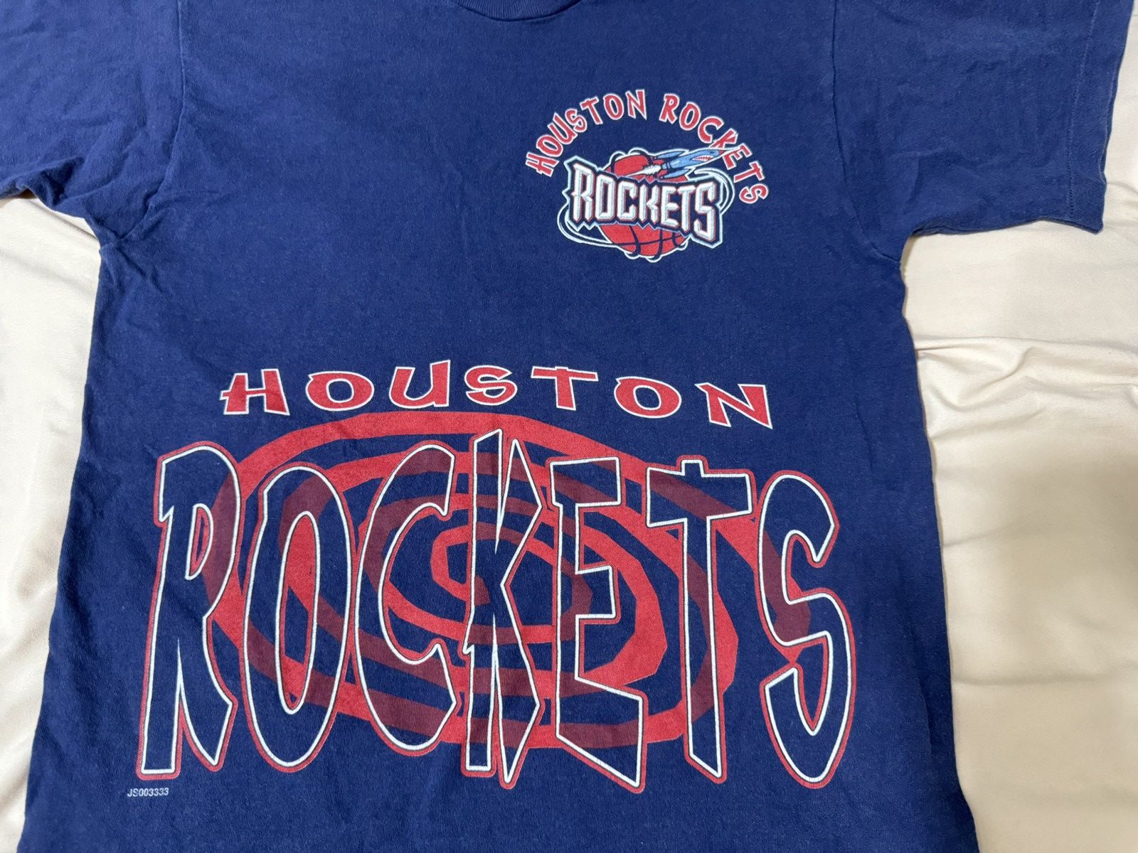 NBA × Vintage Vintage 90s NBA Houston Rocket T Shirt Big Print Size US M / EU 48-50 / 2 - 3 Thumbnail