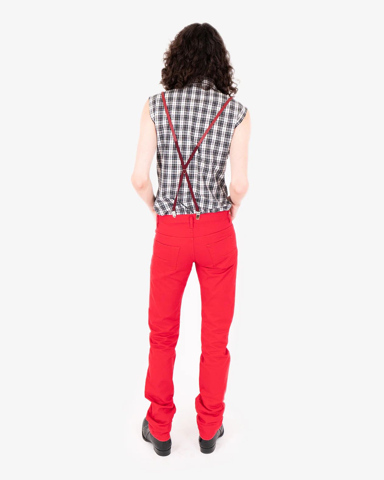 Saint Laurent Paris Red Skinny Denim (SS05) Size US 29 - 7 Thumbnail