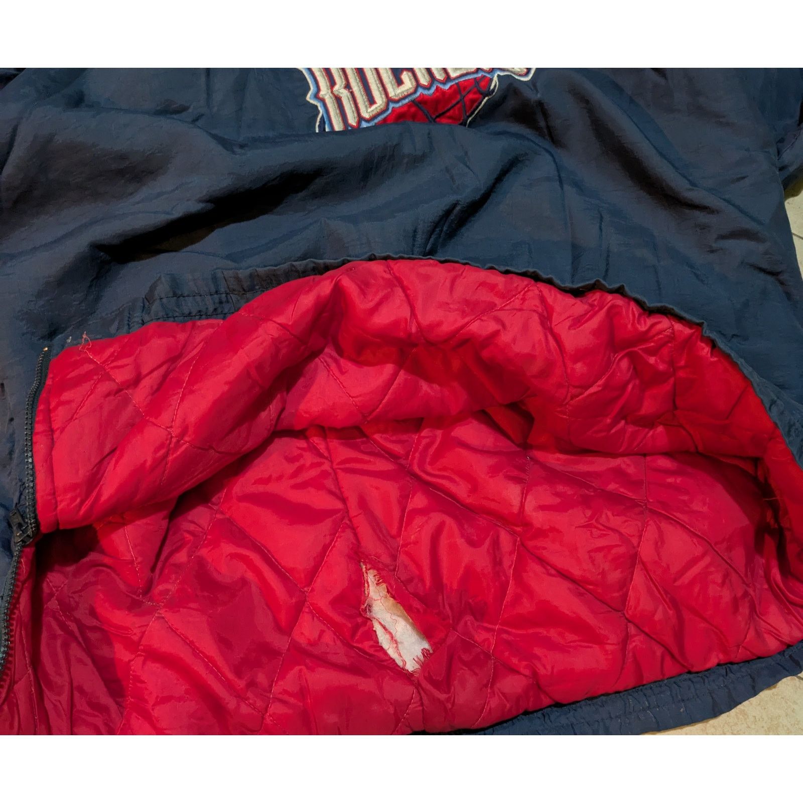 Starter Houston Rockets 90s STARTER Color Block puffer navy NBA vtg Size US XXL / EU 58 / 5 - 8 Thumbnail