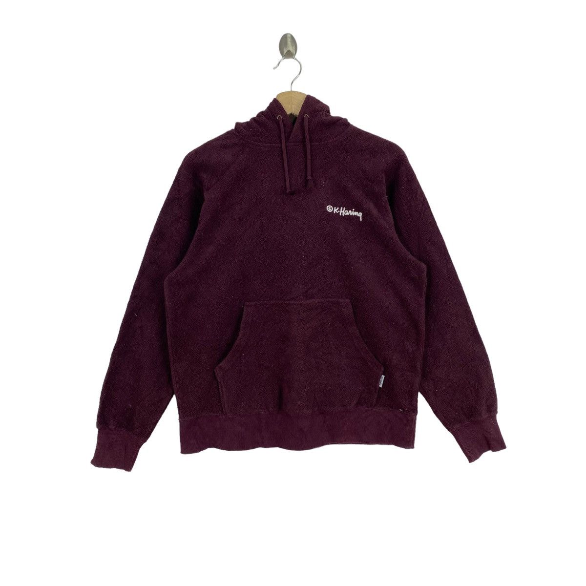 Keith Haring KEITH HARING Pop Art Print Burgundy Hoodie Size US S / EU 44-46 / 1 - 2 Thumbnail