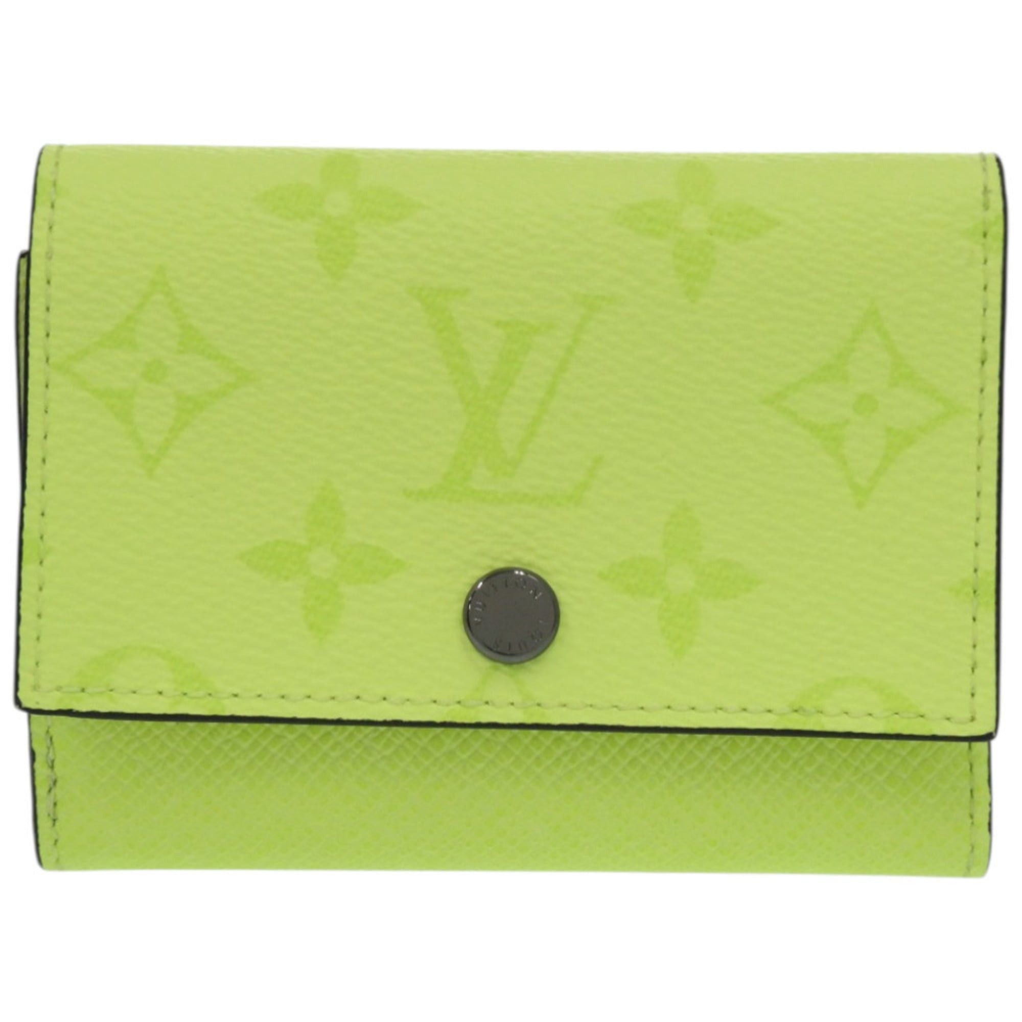 Louis Vuitton Like new Louis Vuitton Monogram Victor Wallet Taiga Rama M14129 in fluorescent yellow. LV yellow tri-fold wallet, 1829. Size ONE SIZE - 1 Thumbnail