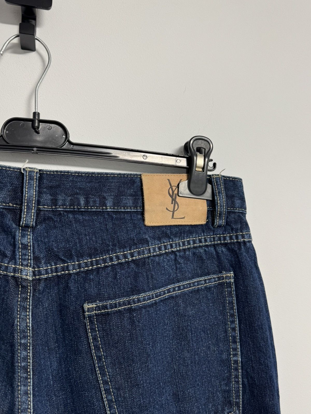 Yves Saint Laurent Vintage Yves Saint Laurent YSL Navy Blue Denim Jeans Pants Size US 32 / EU 48 - 6 Thumbnail