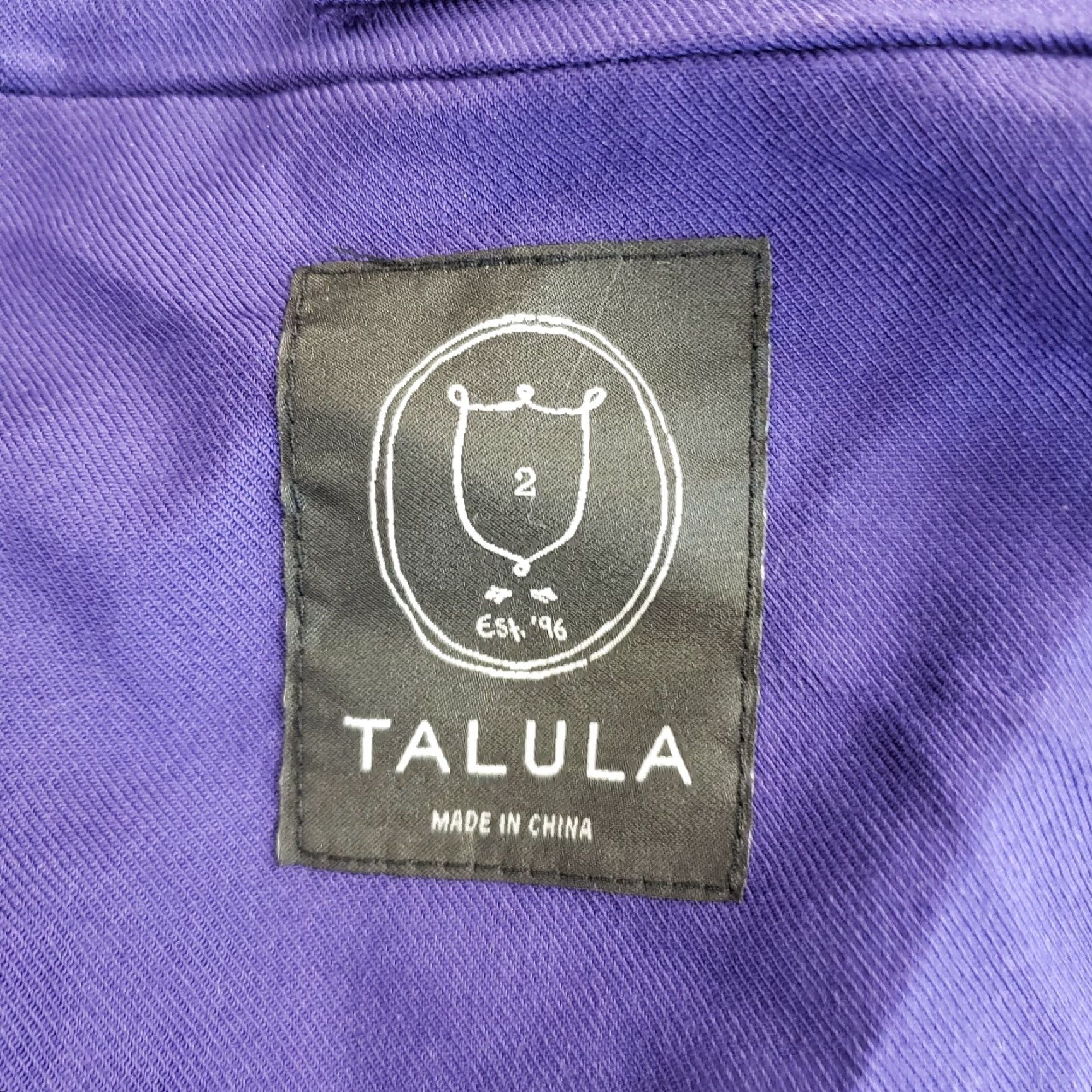 Vintage Talula Womens Blazer Open Front Sz 2 Purple Viscose Lined Suit Coat Shirt Jacket Blazer Womens Size XS / US 0-2 / IT 36-38 - 5 Thumbnail