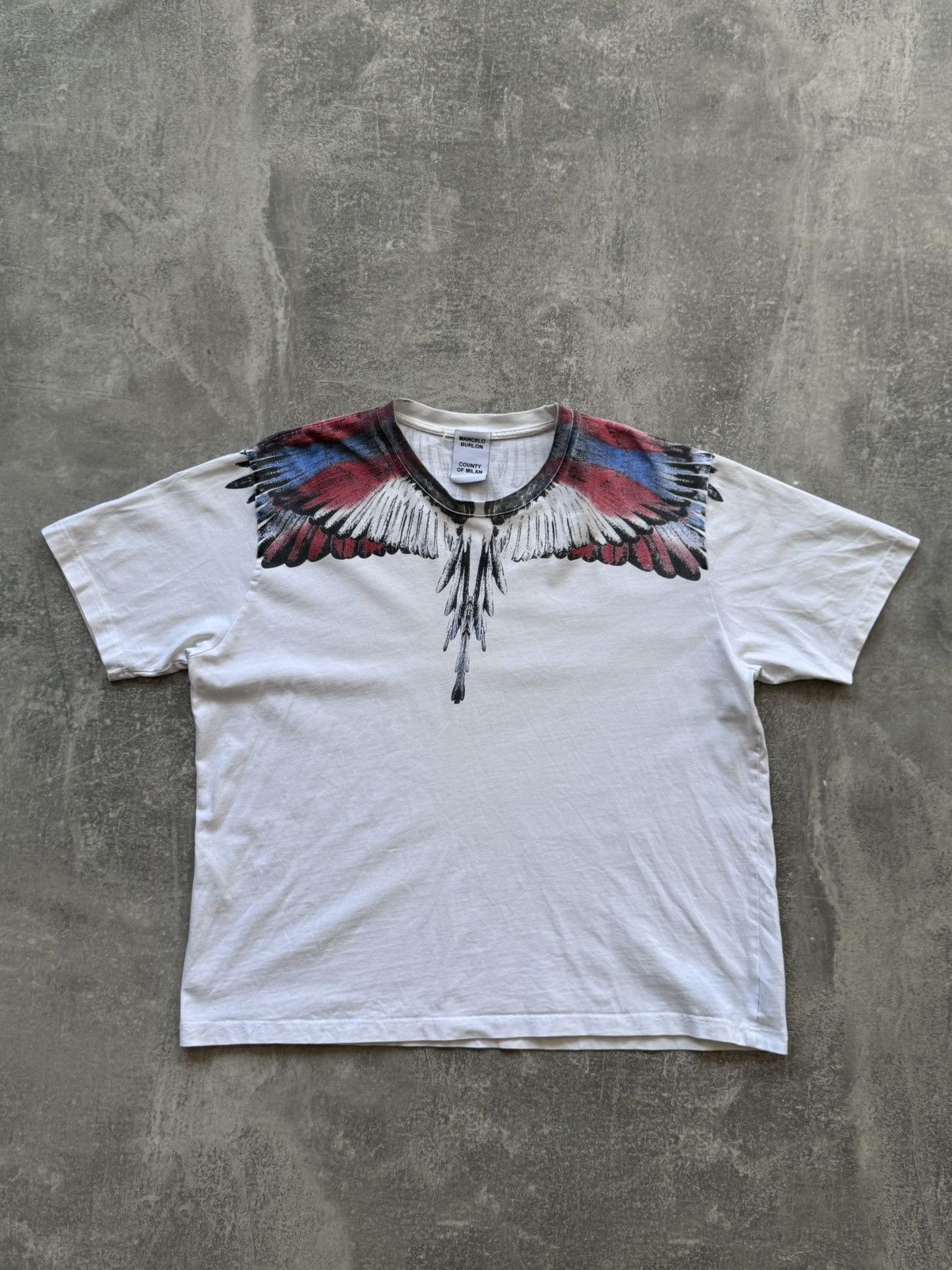 Marcelo Burlon Marcelo Burlon County of Milan White Wings T- Shirt Size US L / EU 52-54 / 3 - 1 Thumbnail