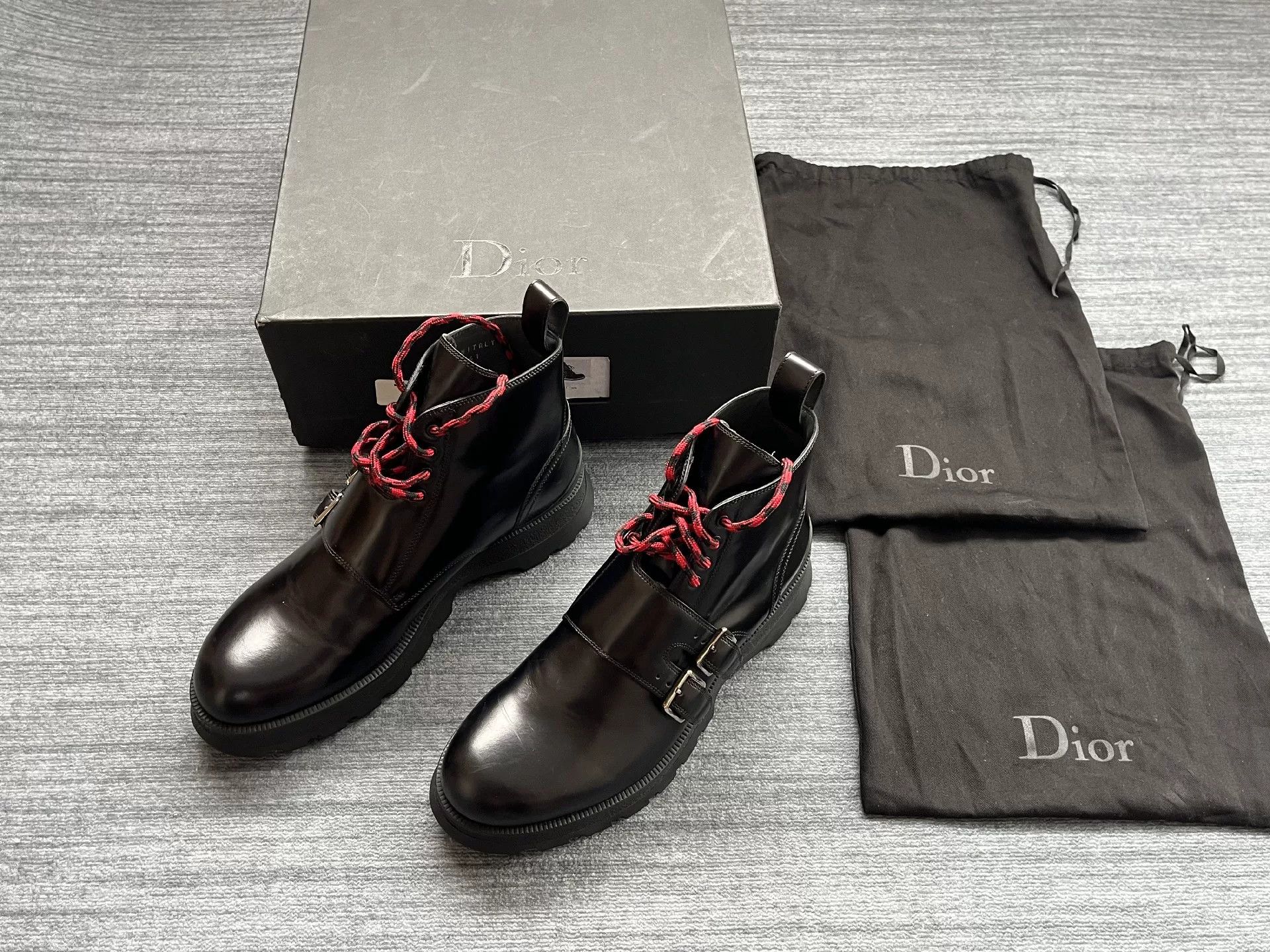 Dior × Hedi Slimane Dior Homme AW04 VOTC Leather Moto Boots | Grailed