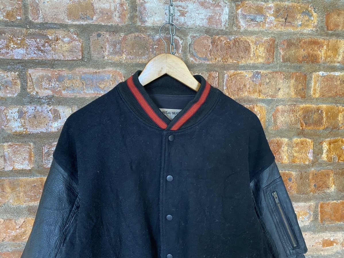 Kansai Yamamoto 1990s KANSAI MAN Vatsity 2 tone leather jacket Size US L / EU 52-54 / 3 - 10 Thumbnail