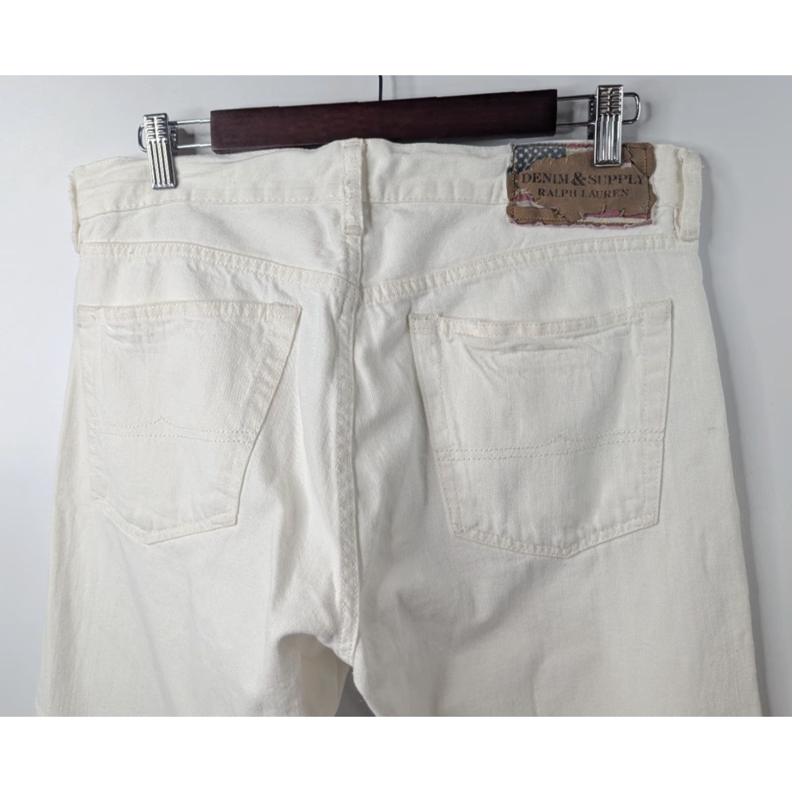 Ralph Lauren Ralph Lauren Denim Supply Slim Fit Jeans White Mens 33x30 Denim & Supply Slim Fit Jeans Men White 90s City Logo Preppy Pockets Size US XS / EU 42 / 0 - 6 Thumbnail