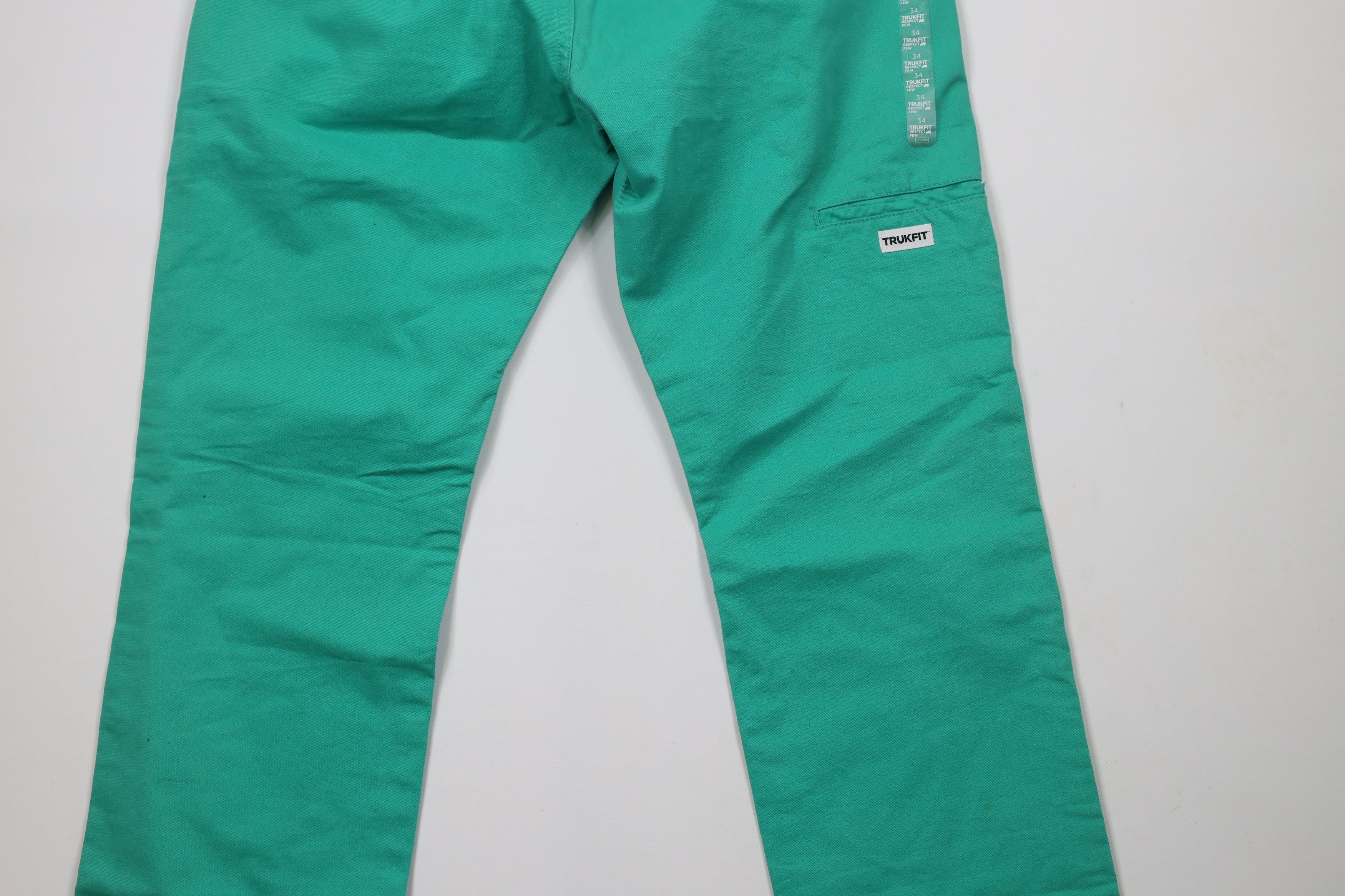 TRUKFIT × Vintage Deadstock Vintage Trukfit Skateboarding Leg Chino Pants Teal Size US 34 / EU 50 - 12 Thumbnail