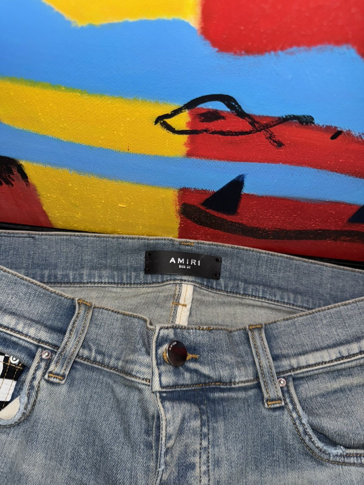 Amiri Amiri checkered patch mx1 jeans Size US 32 / EU 48 - 5 Thumbnail