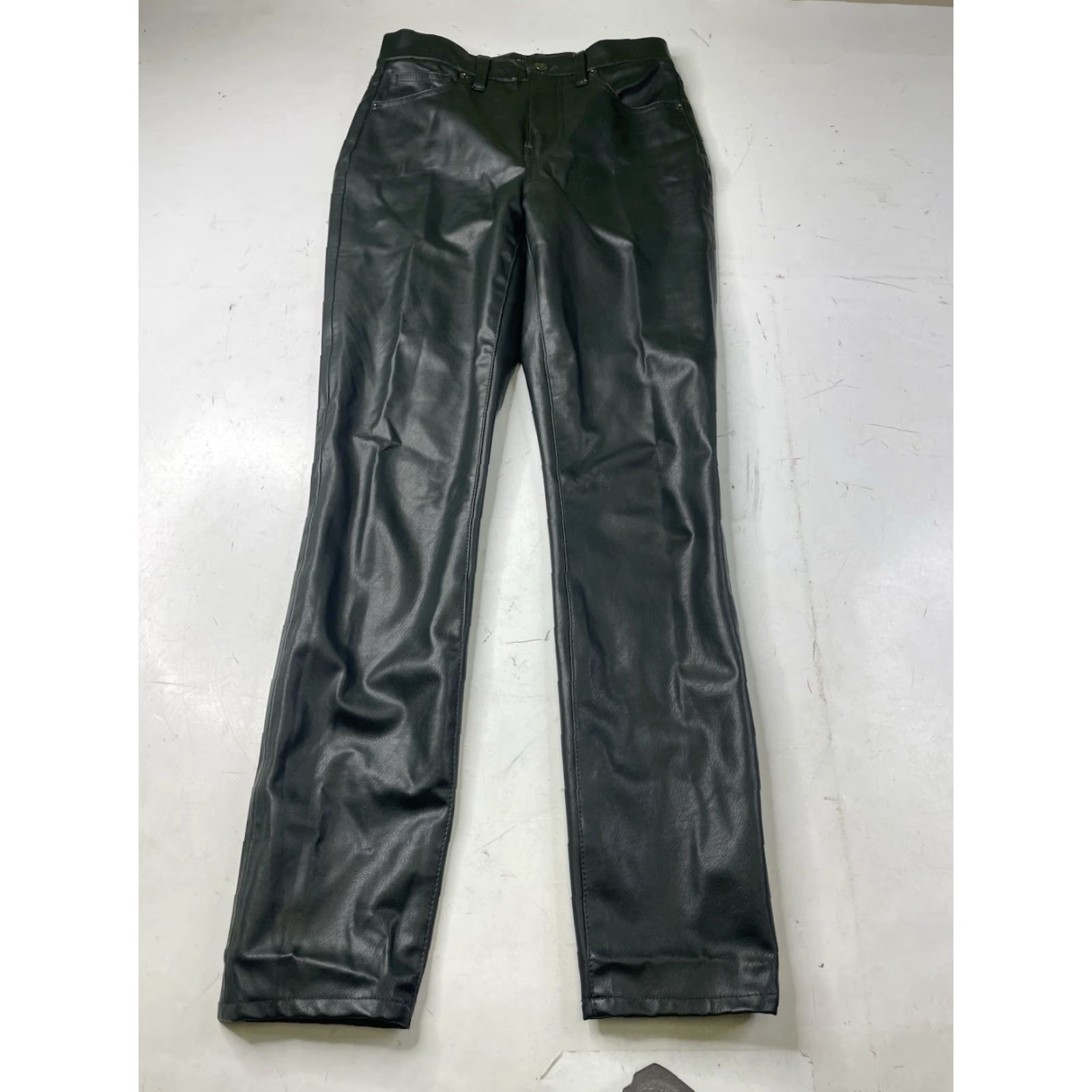 Veronica Beard VERONICA BEARD Pants Women 26 Brown Vegan Leather High Rise Skinny Front Flat Regular 26 Size 26" / US 2 / IT 38 - 2 Thumbnail