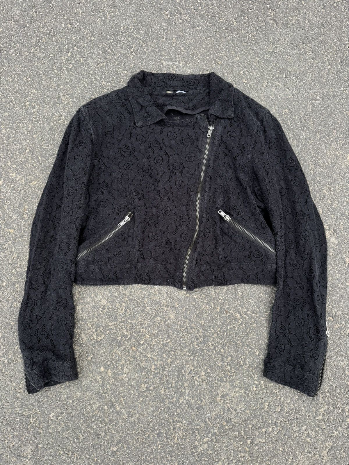 Other Avant Garde Transparent Boxy Mesh Bomber Jacket Opium Size M / US 6-8 / IT 42-44 - 10 Thumbnail