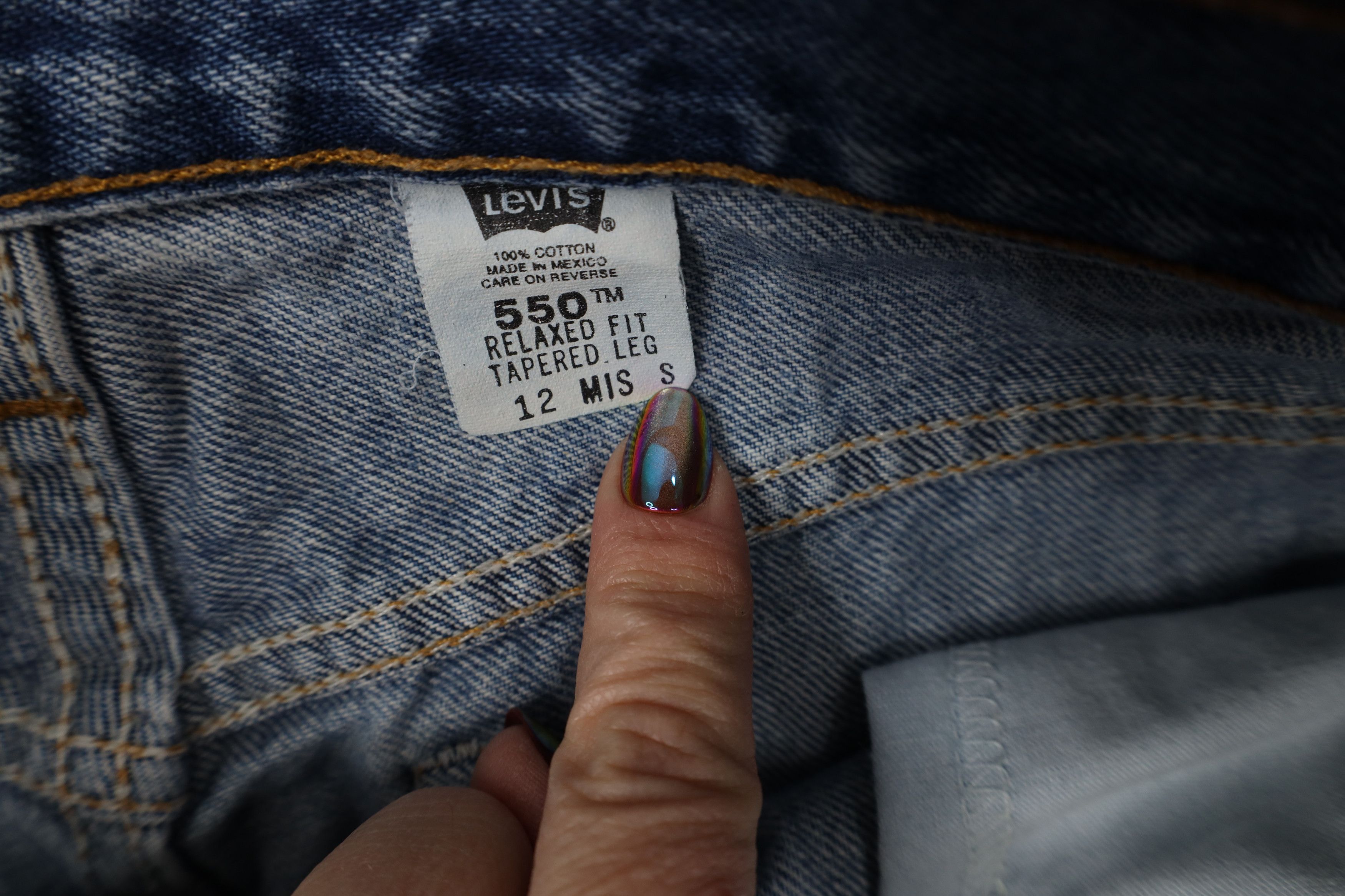 Levi's Vintage Y2K 2002 Levis 550 Fit Tapered Leg Denim Jeans Size 34" / US 12 / IT 48 - 7 Thumbnail