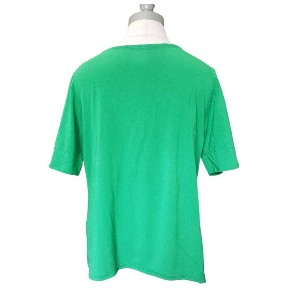 Chicos CT1519 Chico's Green "The Ultimate Tee" Size L Size L / US 10 / IT 46 - 3 Thumbnail