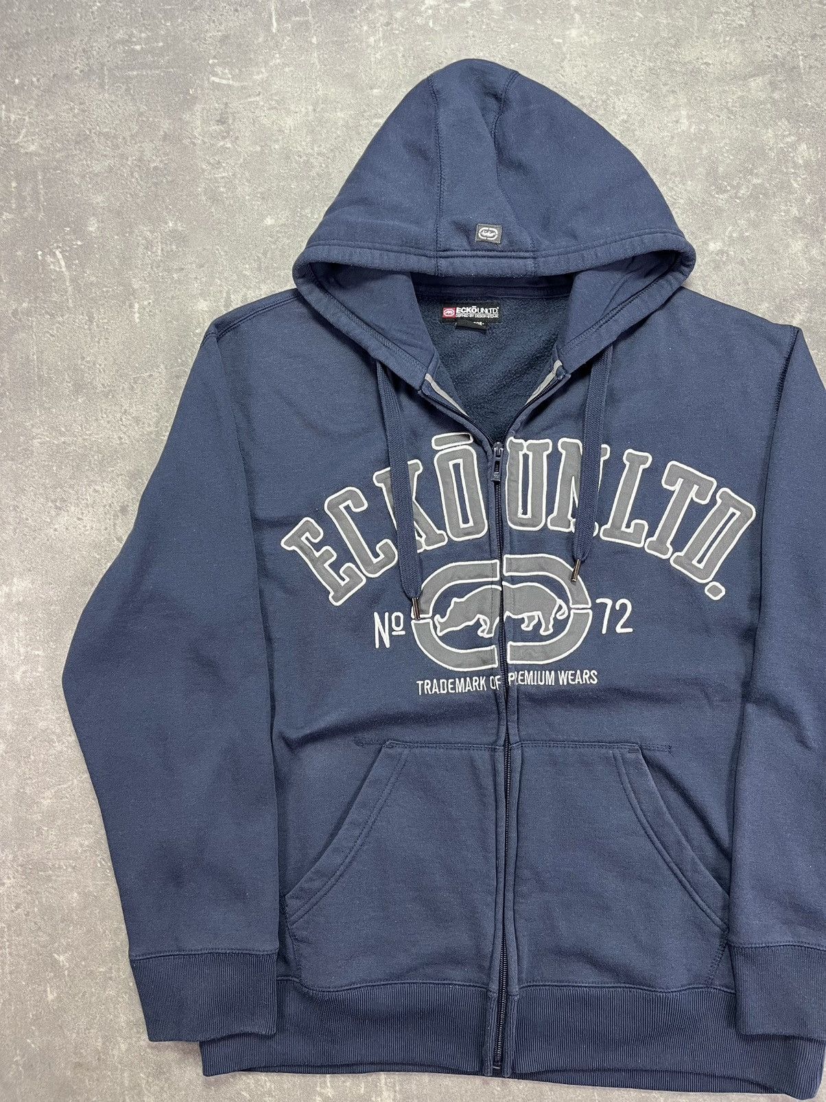 Ecko Unltd. Ecko Unltd. Dark Blue Big Logo Baggy Zip Hoodie XL Size US XL / EU 56 / 4 - 3 Thumbnail