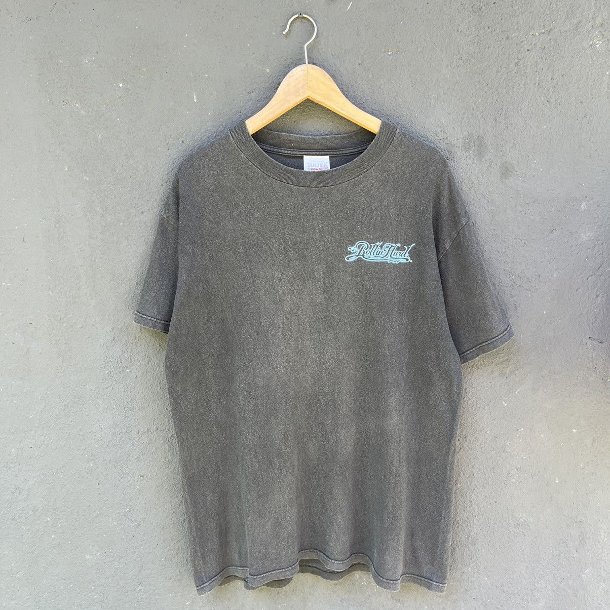 Vintage Thrashed Faded 90s Rollin Hard Erd Grunge Tee Size US L / EU 52-54 / 3 - 4 Thumbnail