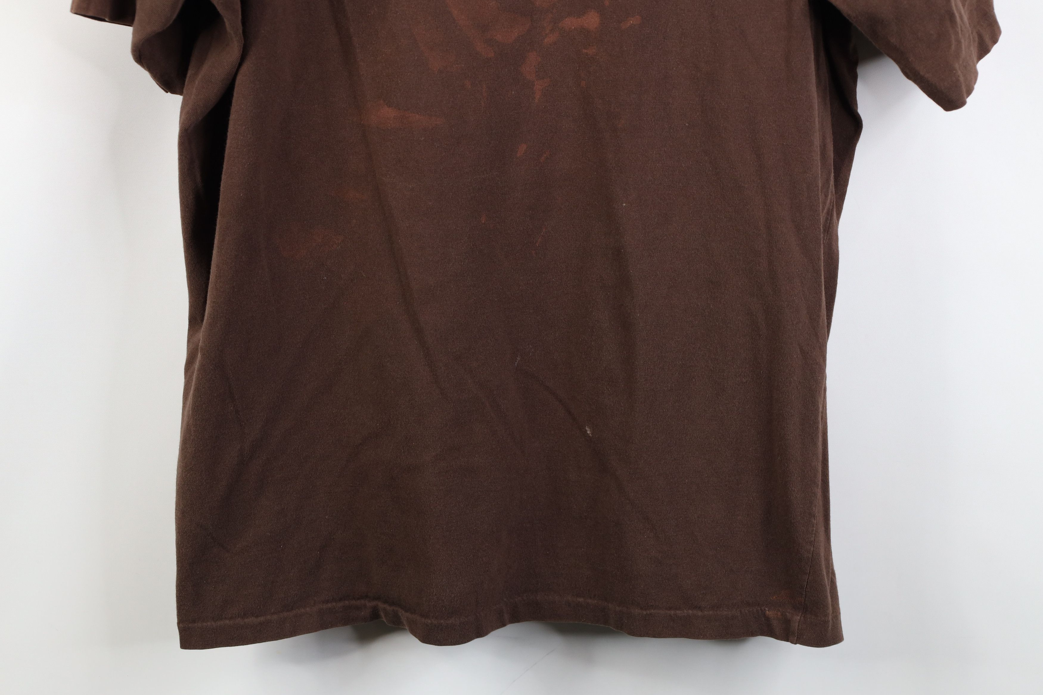Vintage Vintage 90s Streetwear Short Sleeve T-Shirt Chocolate Brown Size US L / EU 52-54 / 3 - 3 Thumbnail