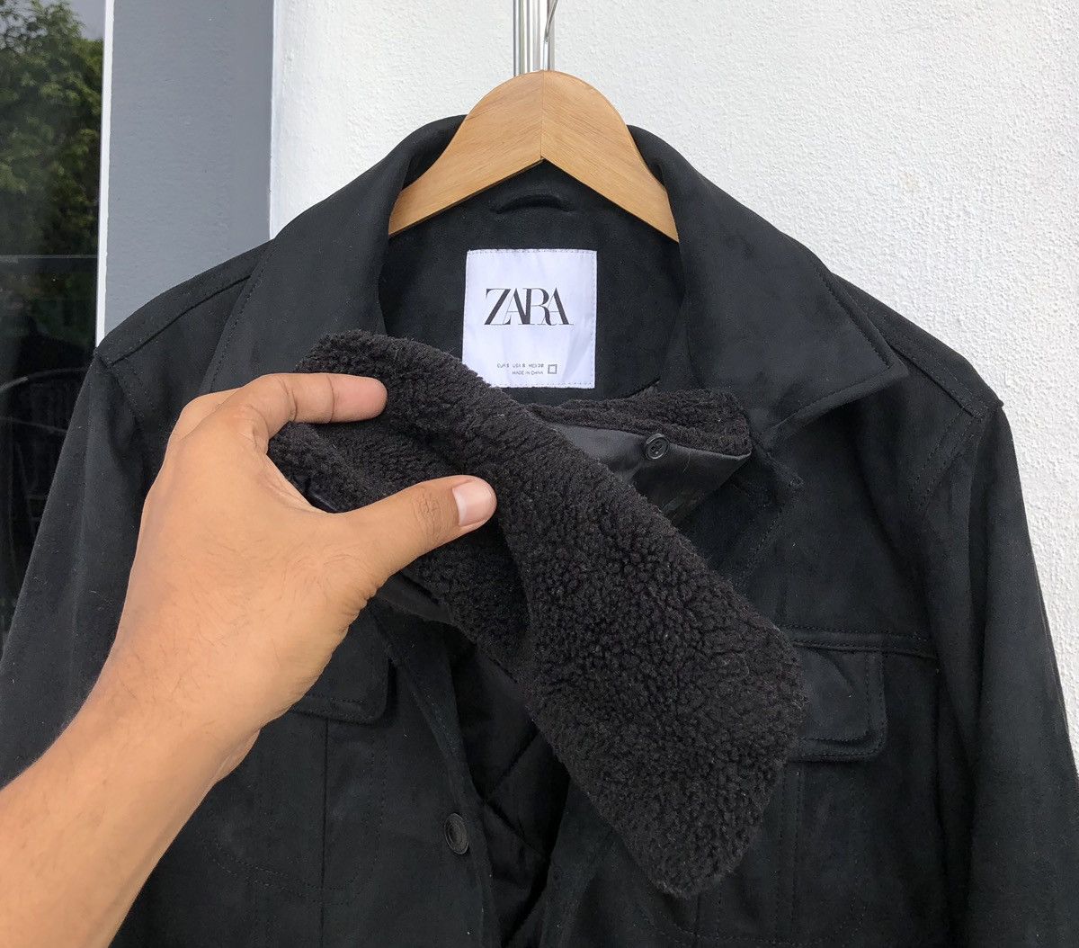 Zara Zara Velvet Lined Quilted Trucker Jacket With Sherpa Collar Size US M / EU 48-50 / 2 - 14 Thumbnail