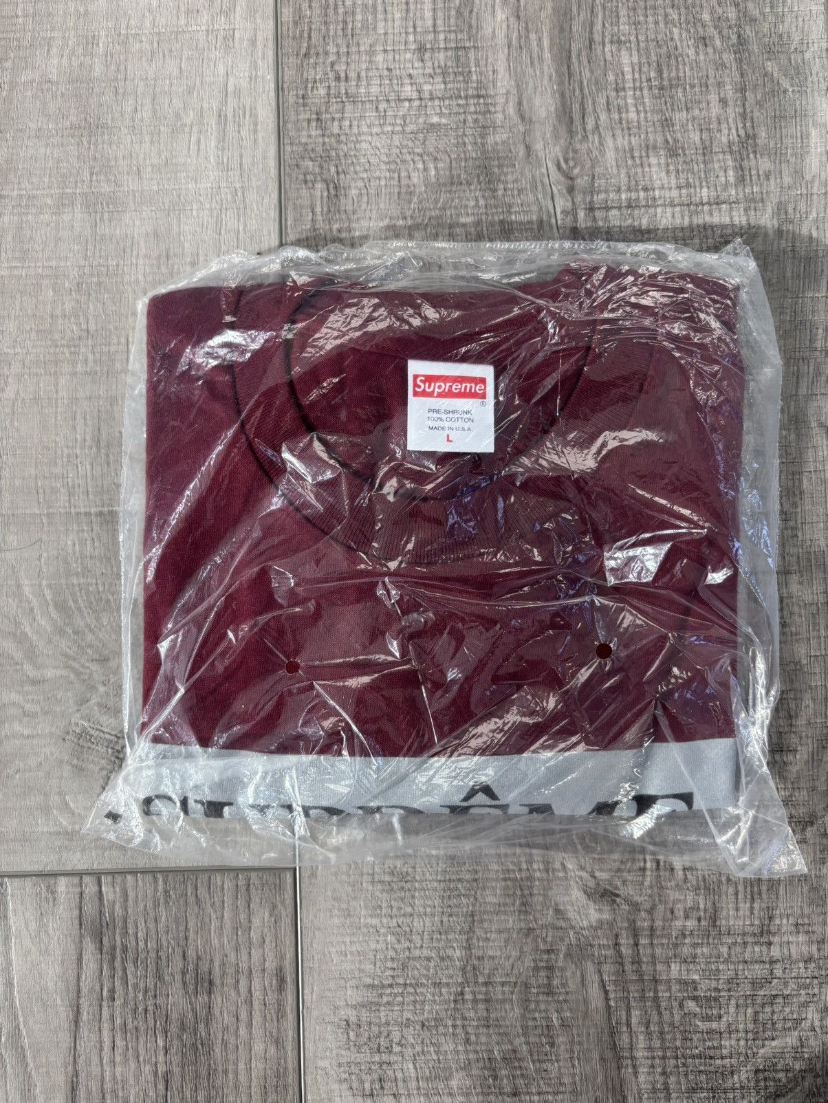 Supreme D’Hiver Tee Burgundy Large FW19