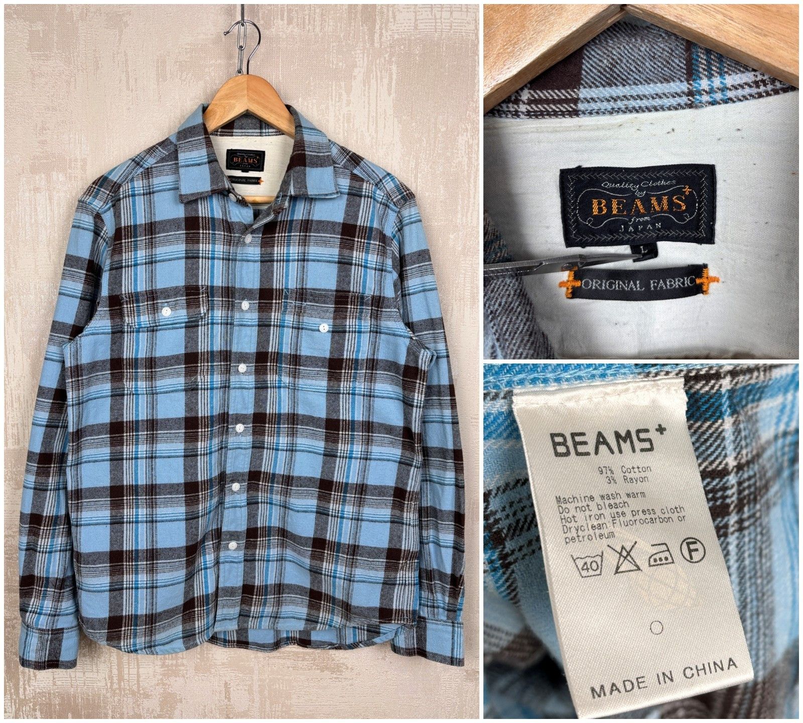 Beams Plus Beams Plus Flannel Shirt Pockets Size fits to M-L Size US M / EU 48-50 / 2 - 1 Thumbnail