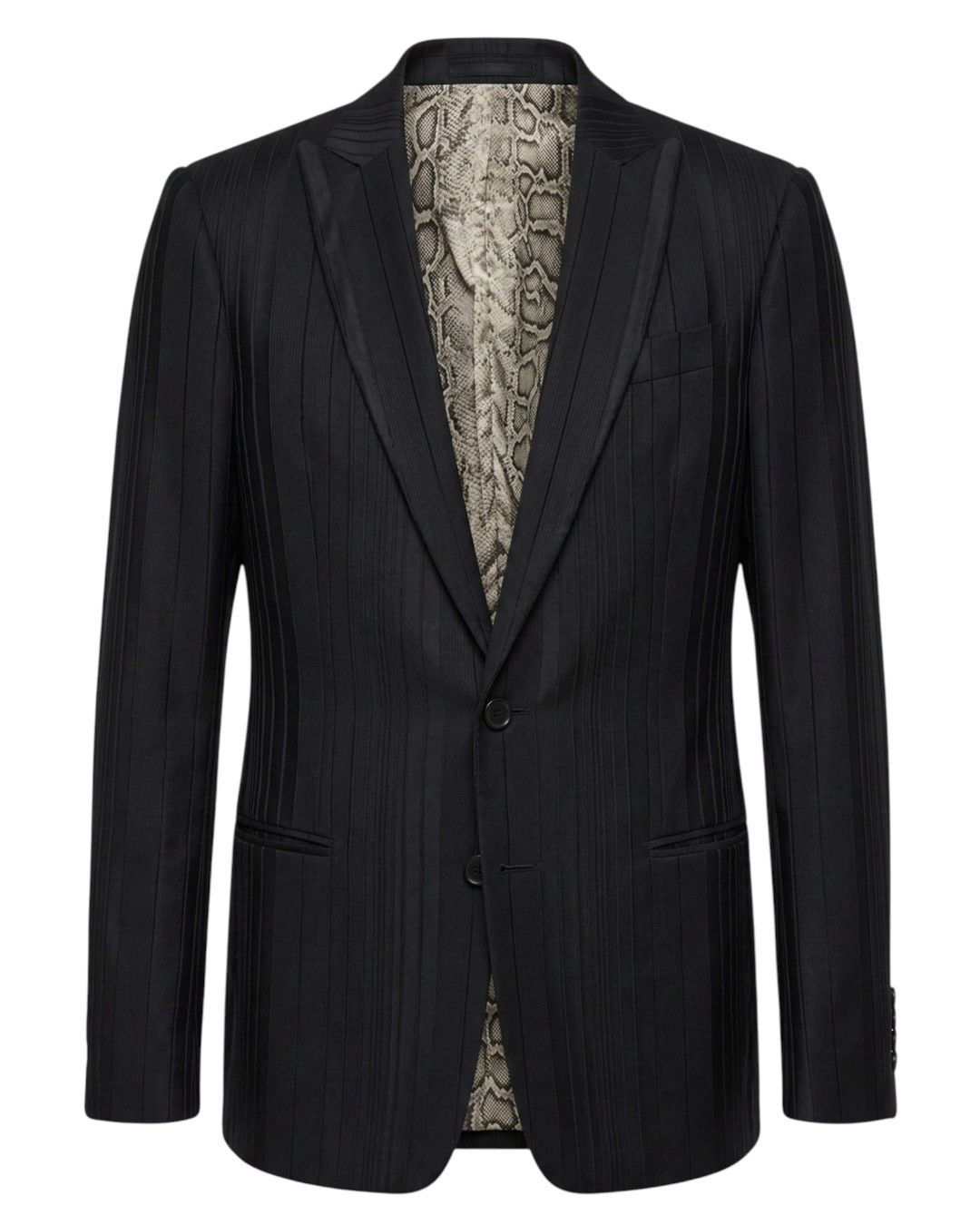 Roberto Cavalli 2 BUTTON STRIPPED BLAZER JACKET Size US S / EU 44-46 / 1 - 1 Thumbnail