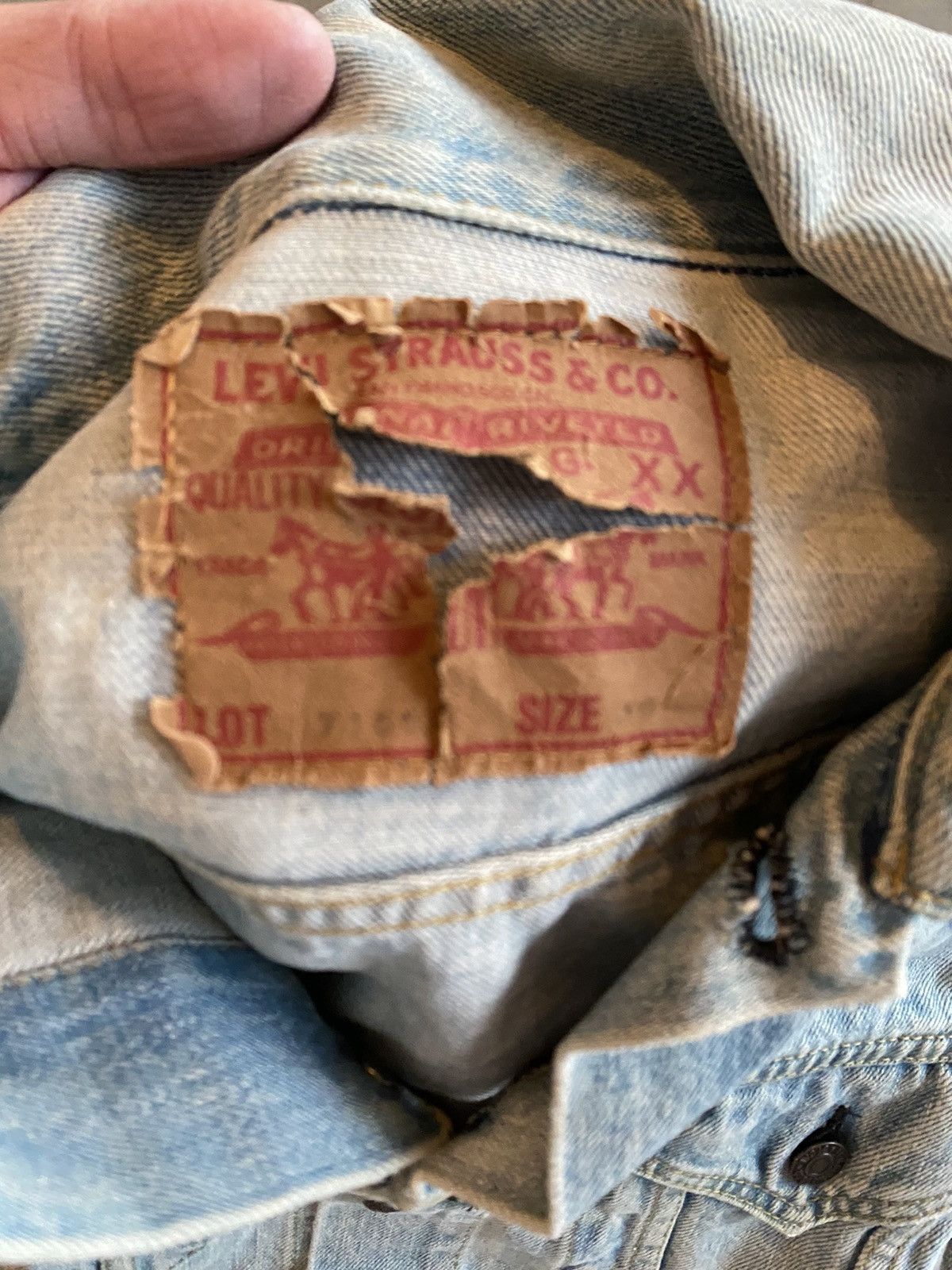 Levi's × Vintage Levis Vintage Jacket Denim Size US L / EU 52-54 / 3 - 3 Thumbnail
