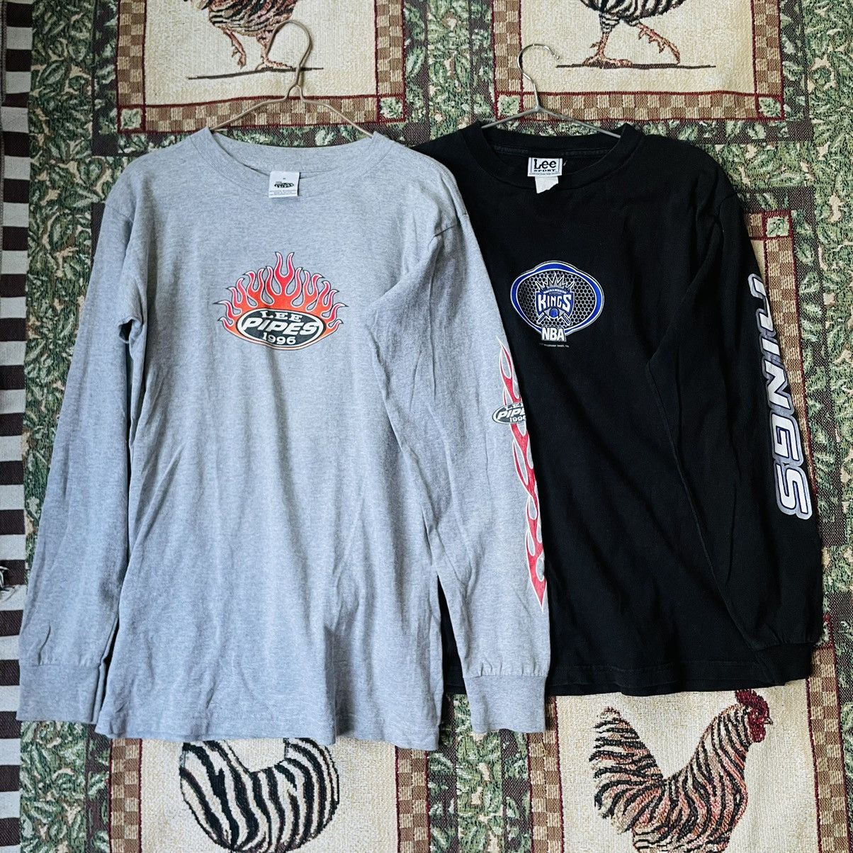 Lee × Vintage 90's Lee Pipes Flame Long Sleeve Size US M / EU 48-50 / 2 - 5 Thumbnail