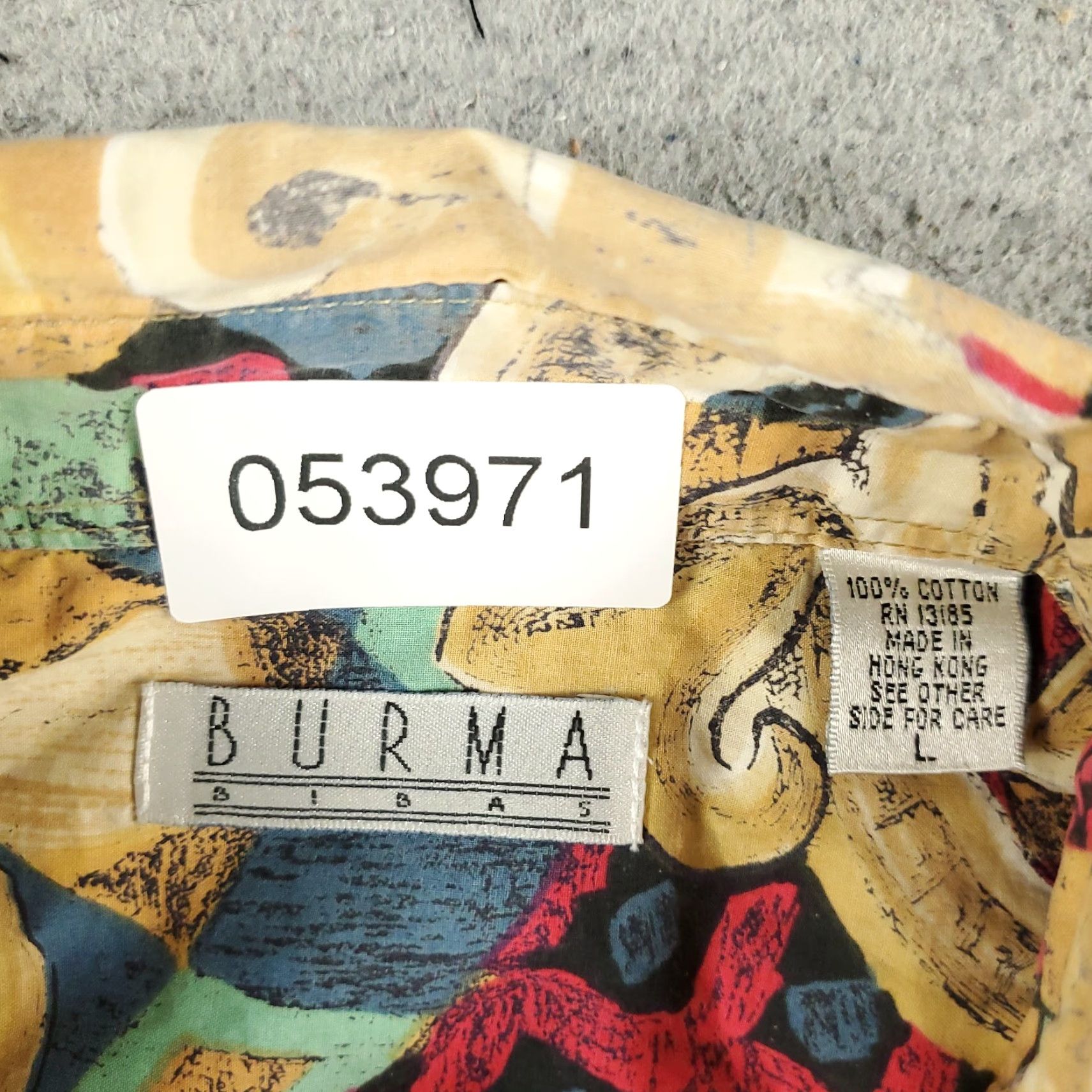 Vintage VINTAGE Burma Bibas Shirt Men's Large Short Sleeve Beige Abstract Geometric Button Up Casual Dressy Size US L / EU 52-54 / 3 - 6 Thumbnail