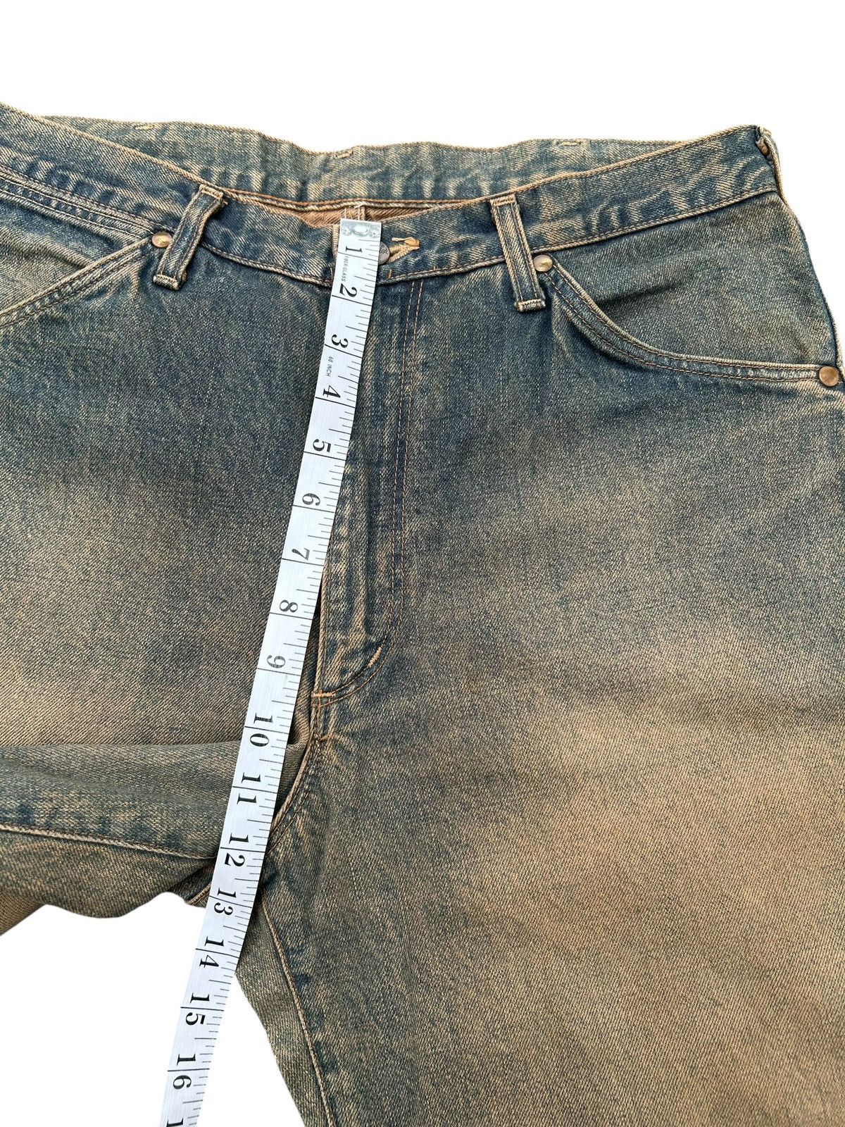 Kapital VINTAGE WRANGLER SELVEDGE BAGGY RUSTY DENIM JEANS Size US 33 - 17 Thumbnail