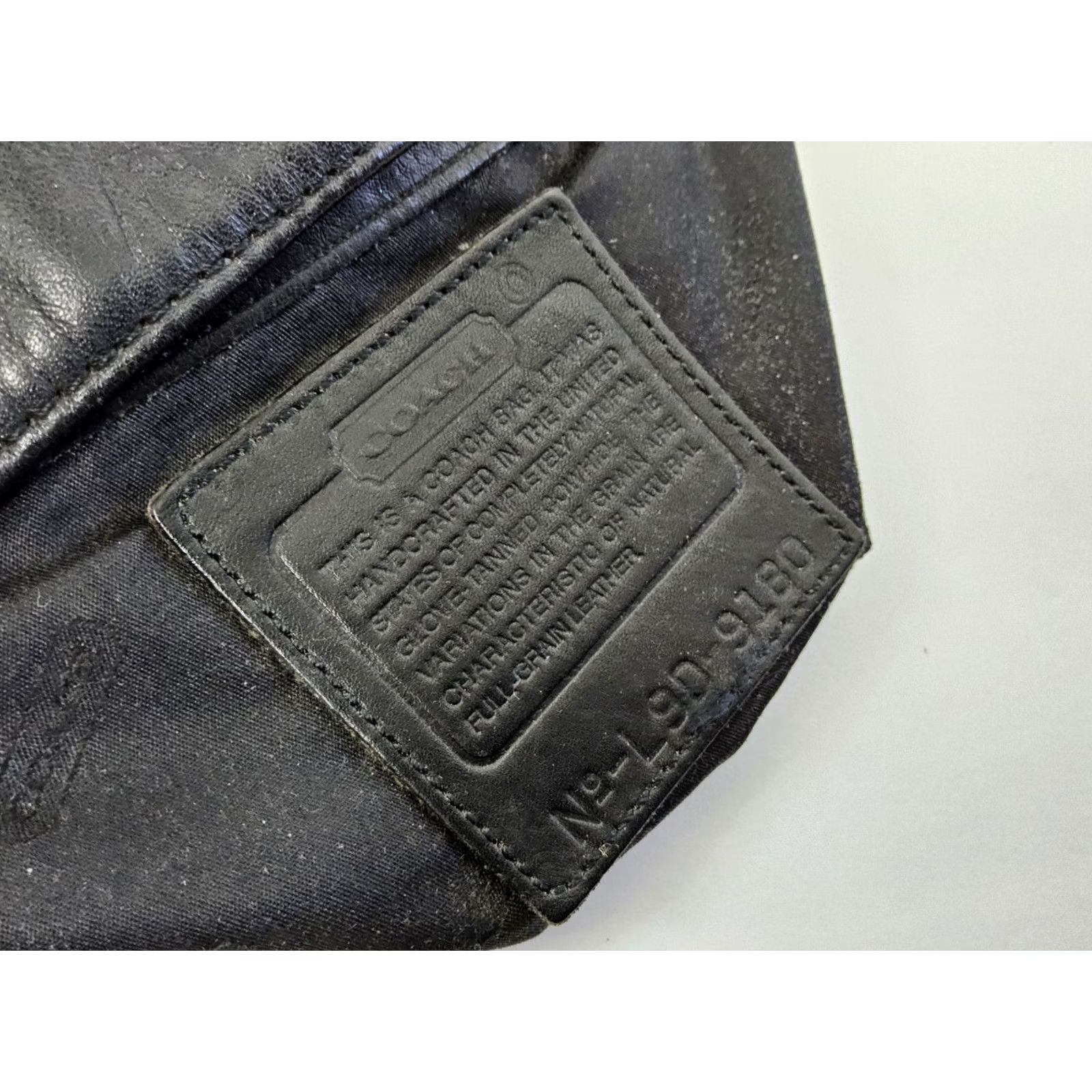 Coach VINTAGE Coach Shoulder Bag Purse Unisex Adults Leather Black 9180 USA 12.5x11.5x3.5 Size ONE SIZE - 7 Thumbnail