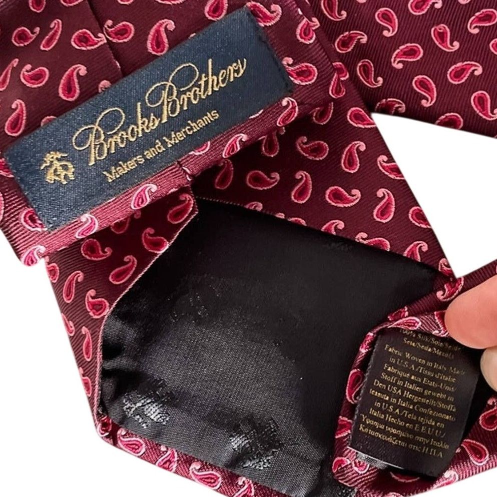 Brooks Brothers Brooks Brothers 100% silk paisley print tie necktie 3.5" w Size ONE SIZE - 3 Thumbnail