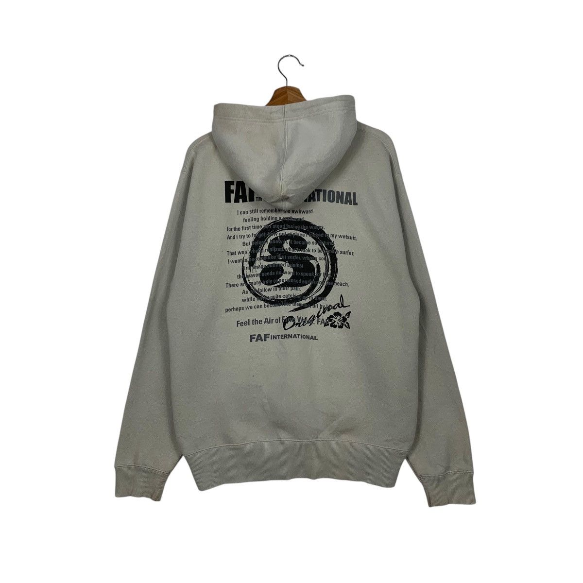 Vintage FAF INTERNATIONAL Big Logo Surfing Zipper Hoodies #2529-C114 Size US L / EU 52-54 / 3 - 1 Thumbnail