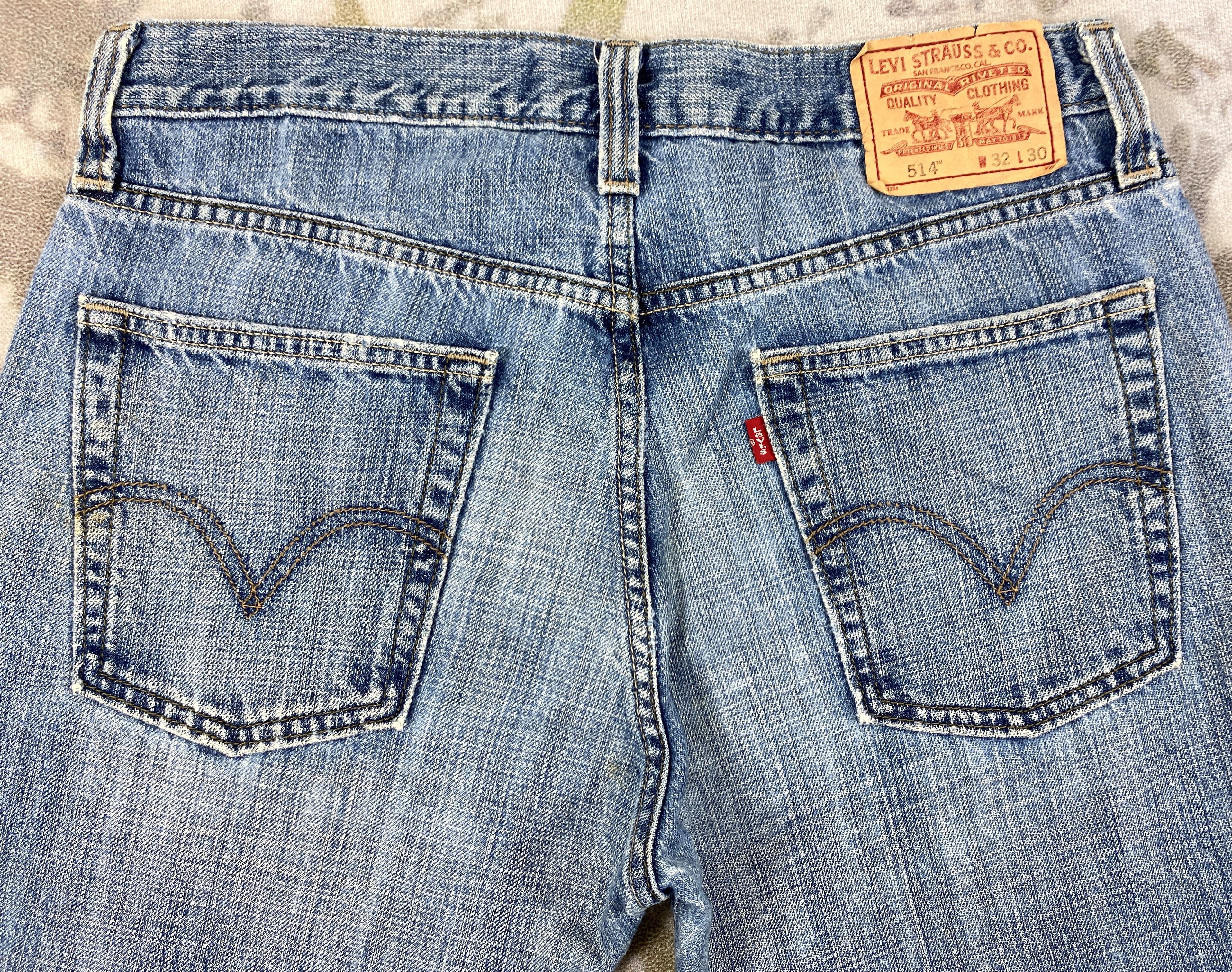 Levi's Distressed Blue Levi's 514 Jeans 33x32 Denim -JN2124 Size US 33 - 4 Thumbnail