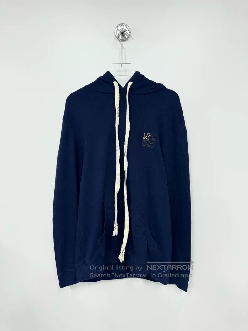 Loewe Loewe Dark Blue Embroidered Letter Logo Hoodie Size US XL / EU 56 / 4 - 1 Thumbnail