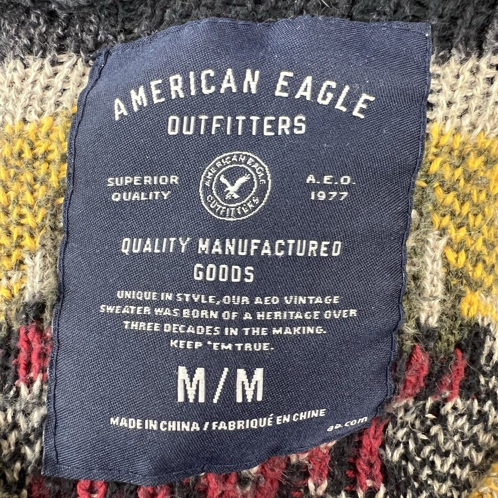 American Eagle Outfitters Y2K American Eagle Size M Hoodie Sweater Aztec Southwest Size US M / EU 48-50 / 2 - 6 Thumbnail
