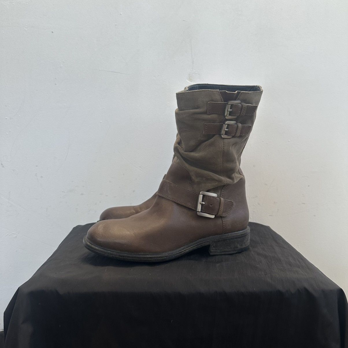A.S.98 Geox Vintage high lace boots moto biker leather core Size US 8 / IT 38 - 4 Thumbnail