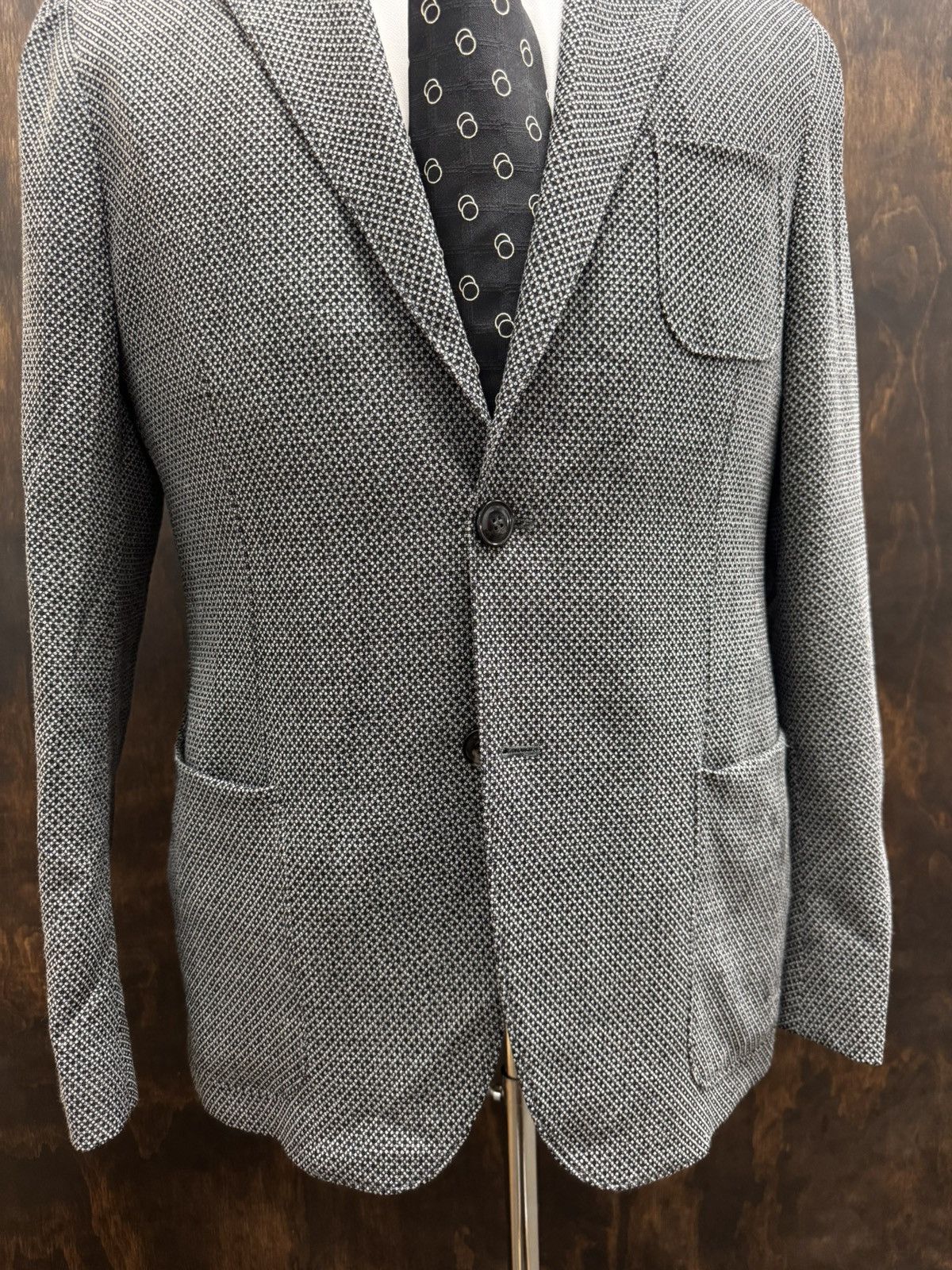 Giorgio Armani Giorgio Armani Black Label Nailhead Upton Jacket Size 44R - 4 Thumbnail