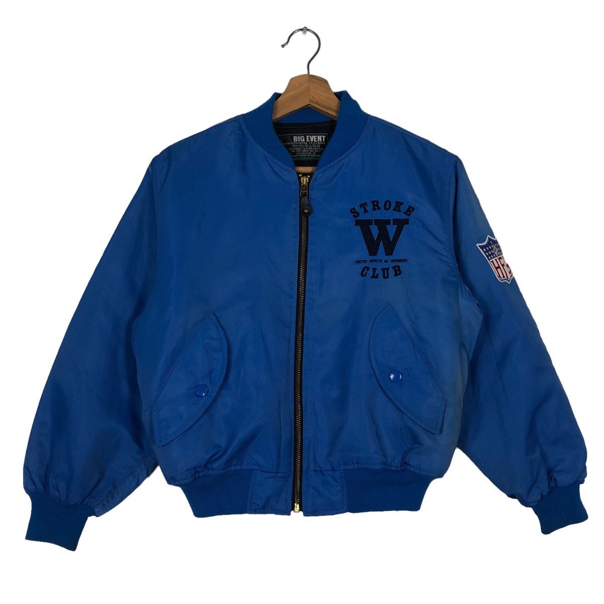 Japanese Brand 🔥Vintage Bomber Jacket Big Event Sport HFL Big Logo Size US S / EU 44-46 / 1 - 1 Thumbnail