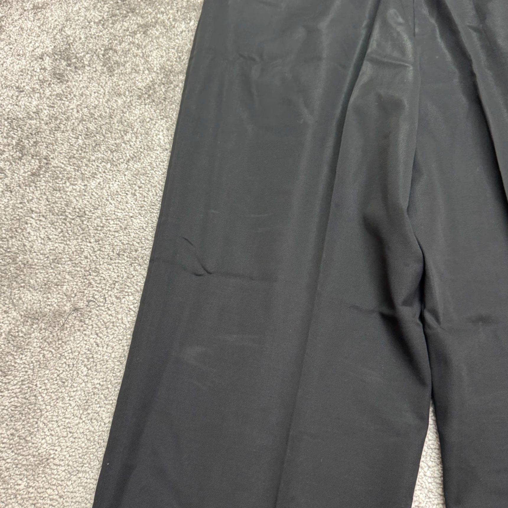 Zanella VINTAGE Zanella 90s Wool Dress Pants Mens 38x31 Black Straight Leg Classic Designer Size US 38 / EU 54 - 4 Thumbnail