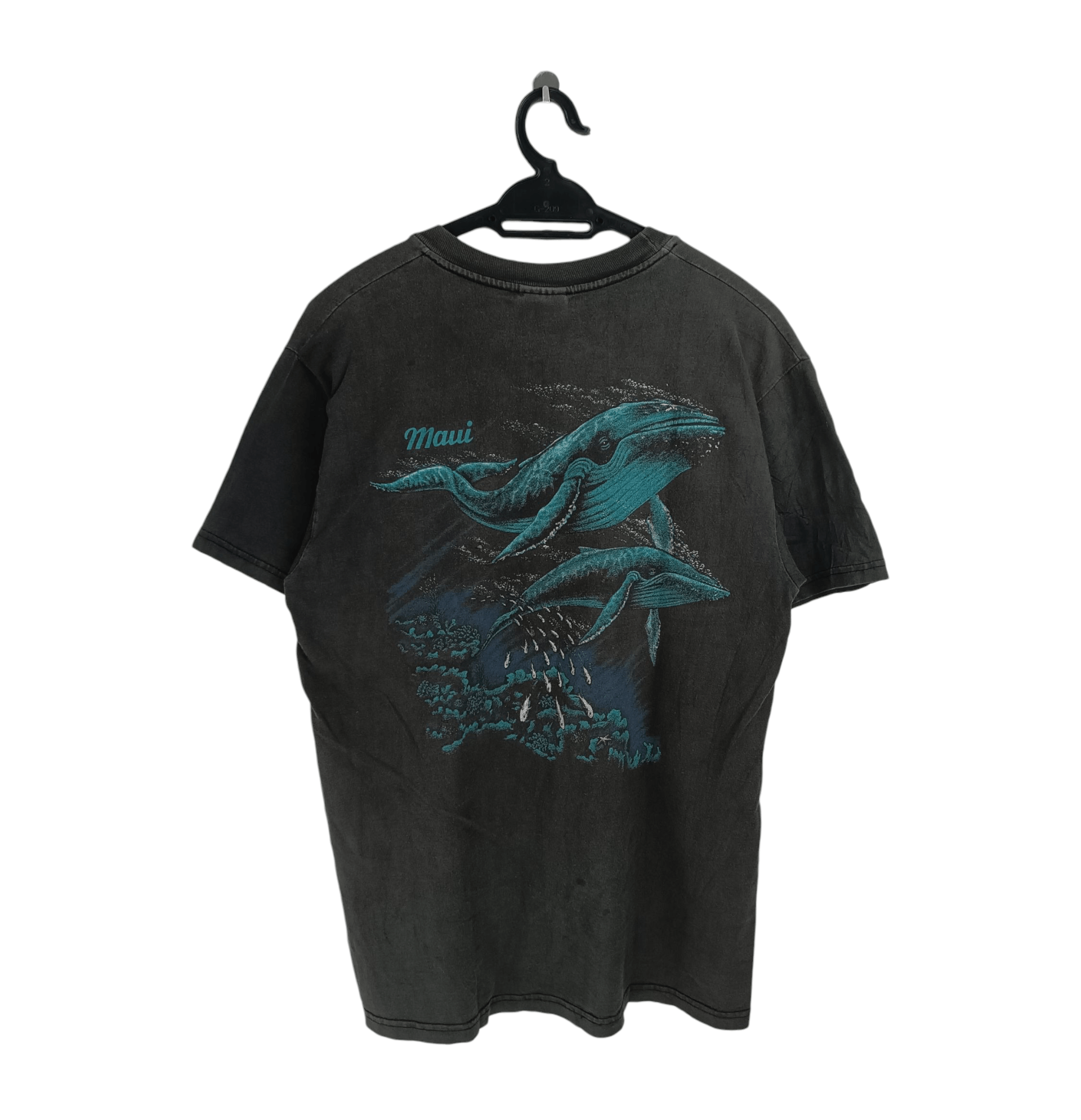 Vintage FADED VINTAGE 90'S MAUI WHALE ISLAND GIANT HAWAII GUAM TEE Size US M / EU 48-50 / 2 - 1 Thumbnail
