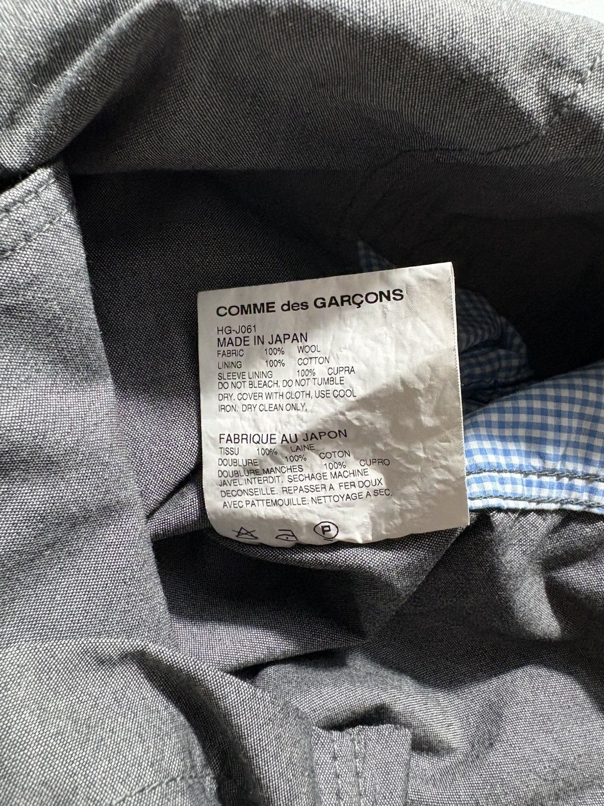 Comme des Garcons Homme COMME DES GARCONS HOMME TAILORED JACKET Size 36S - 6 Thumbnail