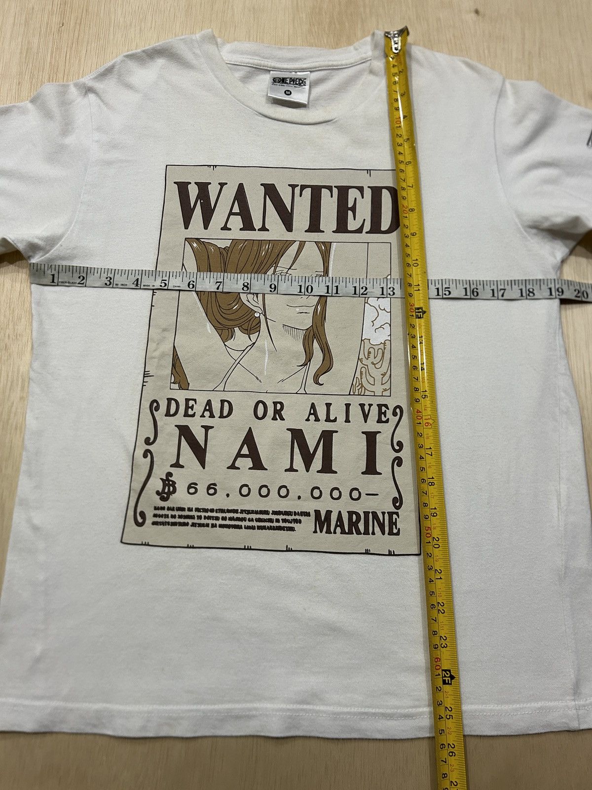 Anime Nami One Piece Wanted Poster Bounty Graphic Tee Size US M / EU 48-50 / 2 - 9 Thumbnail