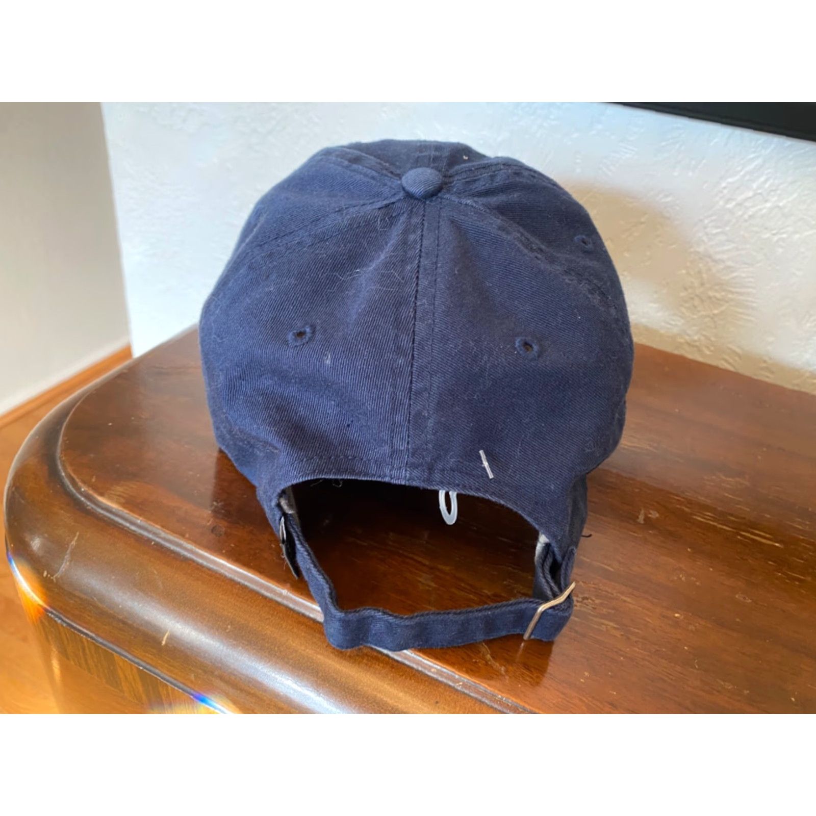 Adidas VINTAGE Adidas Baseball Cap 90s Logo Adjustable Blue White Hat Mens Cap/Strapback Cotton Outdoor Indoor Size ONE SIZE - 3 Thumbnail