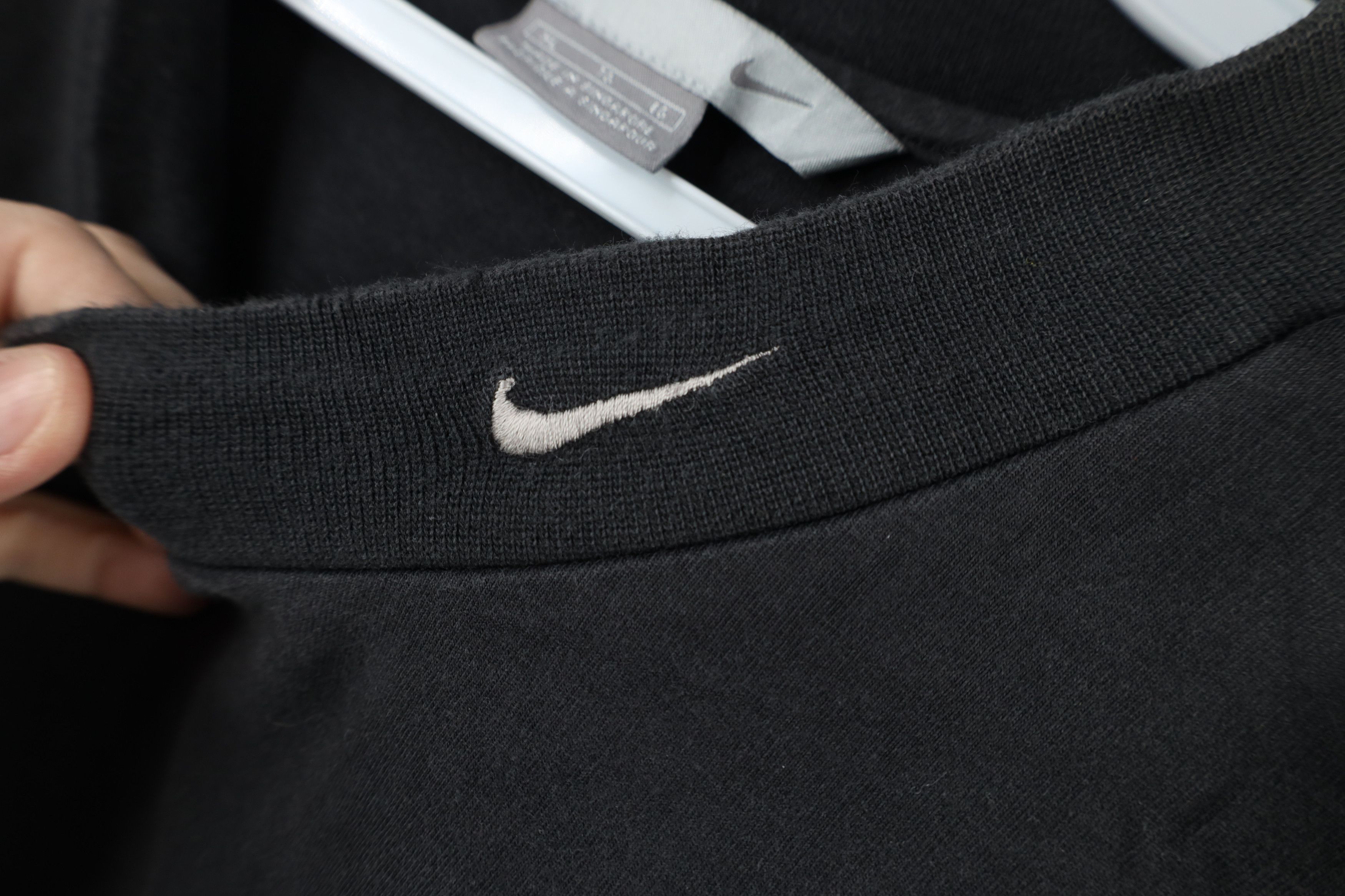 Nike × Vintage Vintage 90s Y2K Nike Scott Mini Swoosh Mock Neck T-Shirt Size US XL / EU 56 / 4 - 4 Thumbnail
