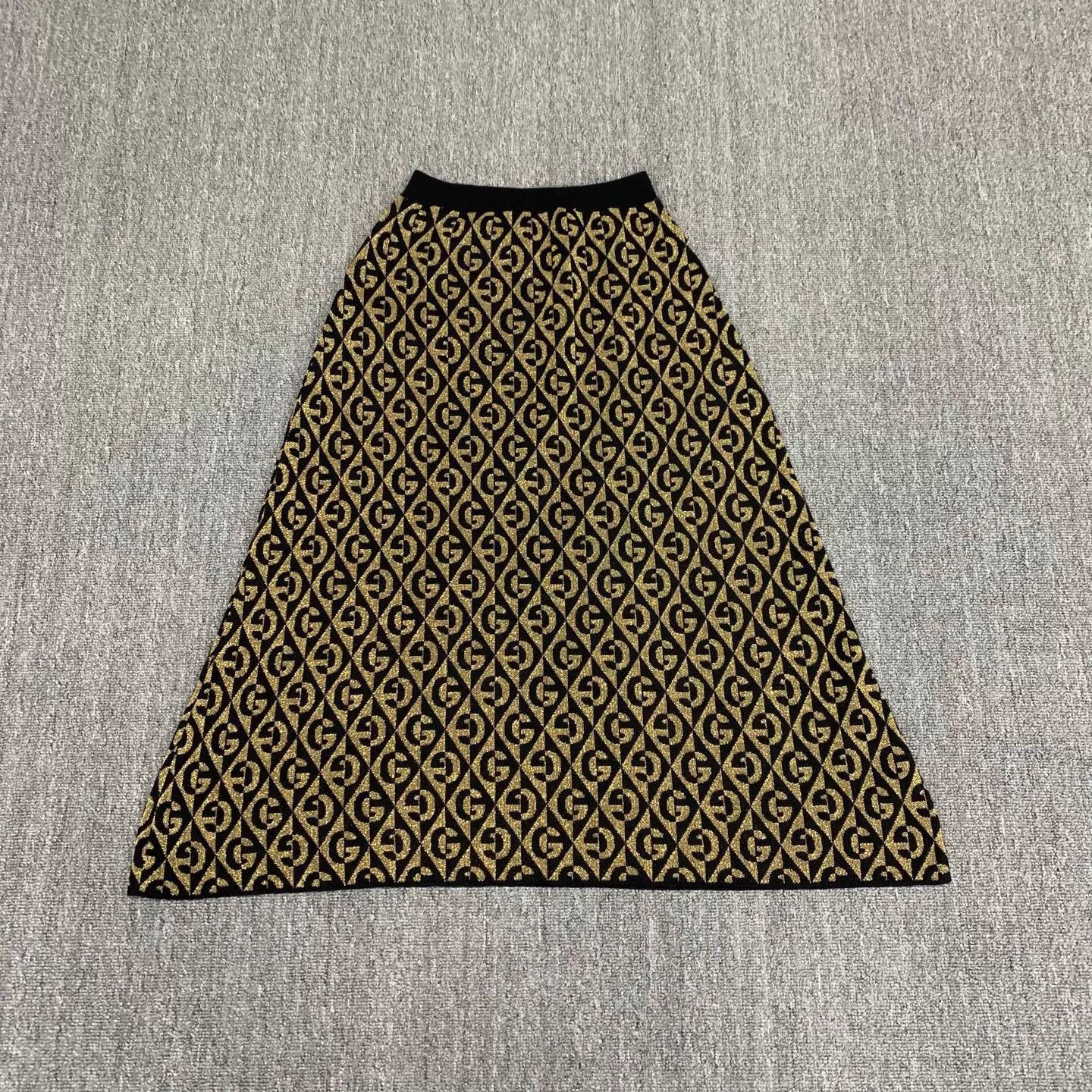 Gucci Gucci Wool Monogram Print Dress S 98New Size 26" / US 2 / IT 38 - 1 Thumbnail